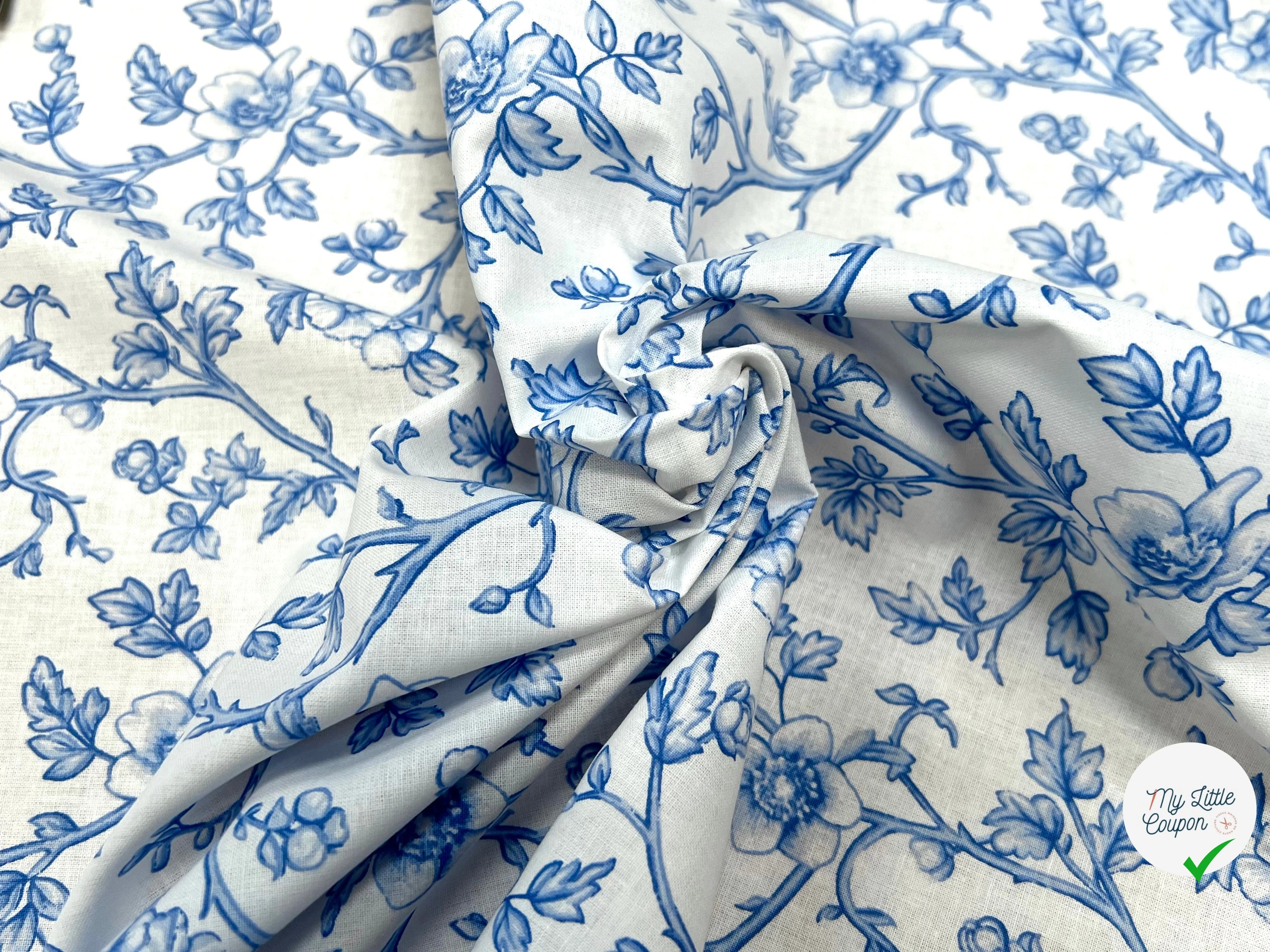 COTON ELISABETH BLEU 150 CM - My Little Coupon