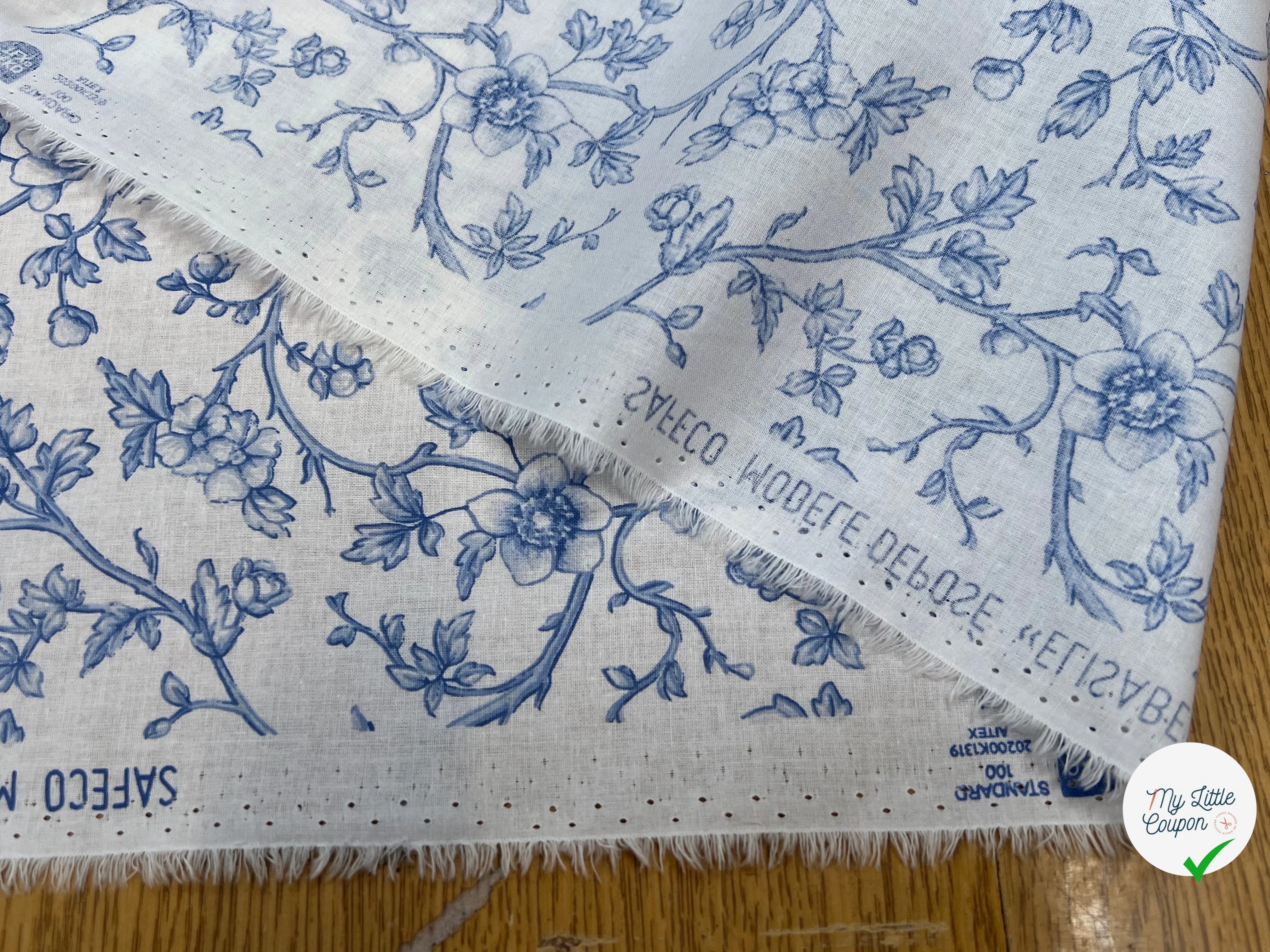 COTON ELISABETH BLEU 150 CM - My Little Coupon
