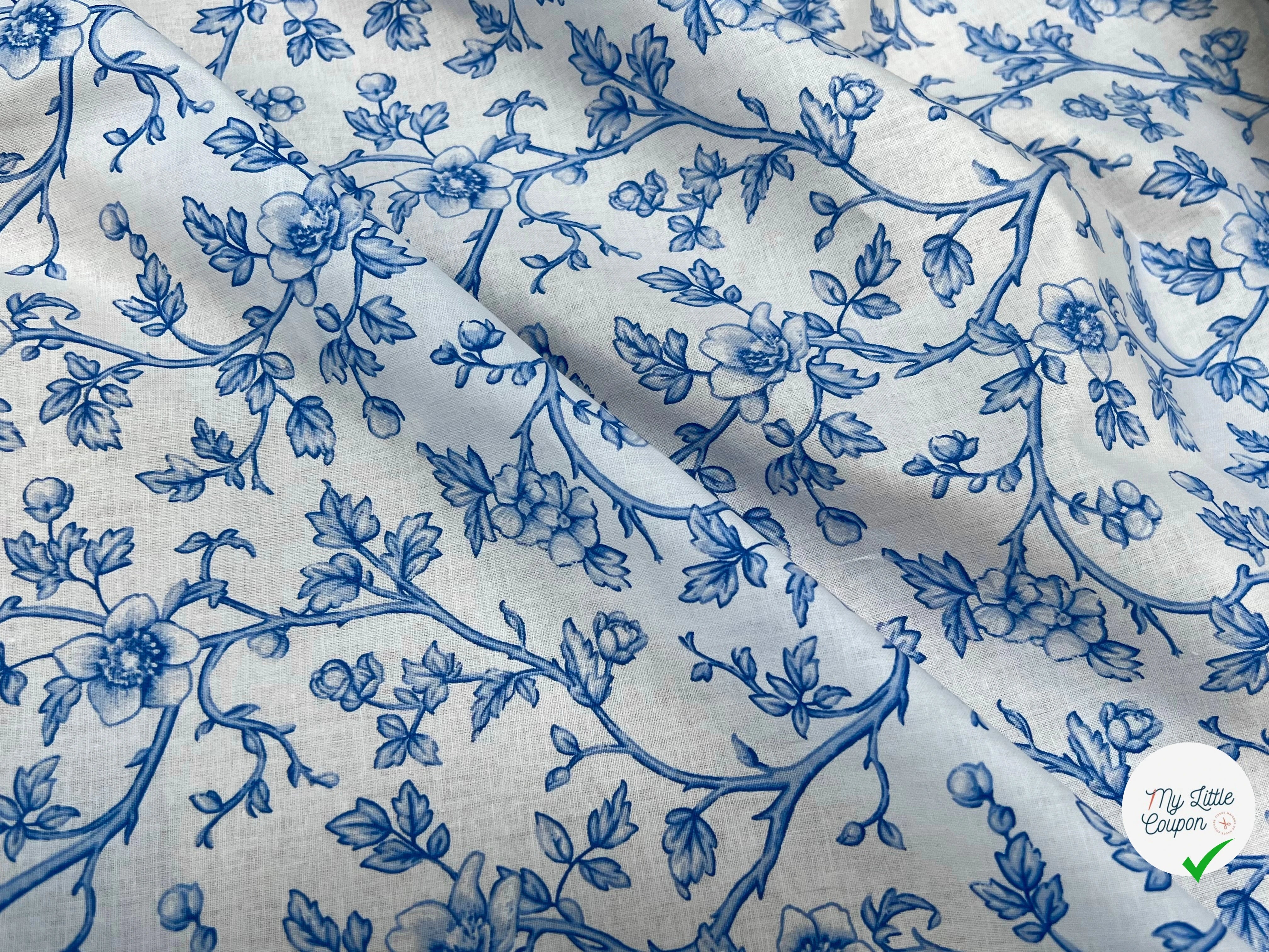 COTON ELISABETH BLEU 150 CM - My Little Coupon