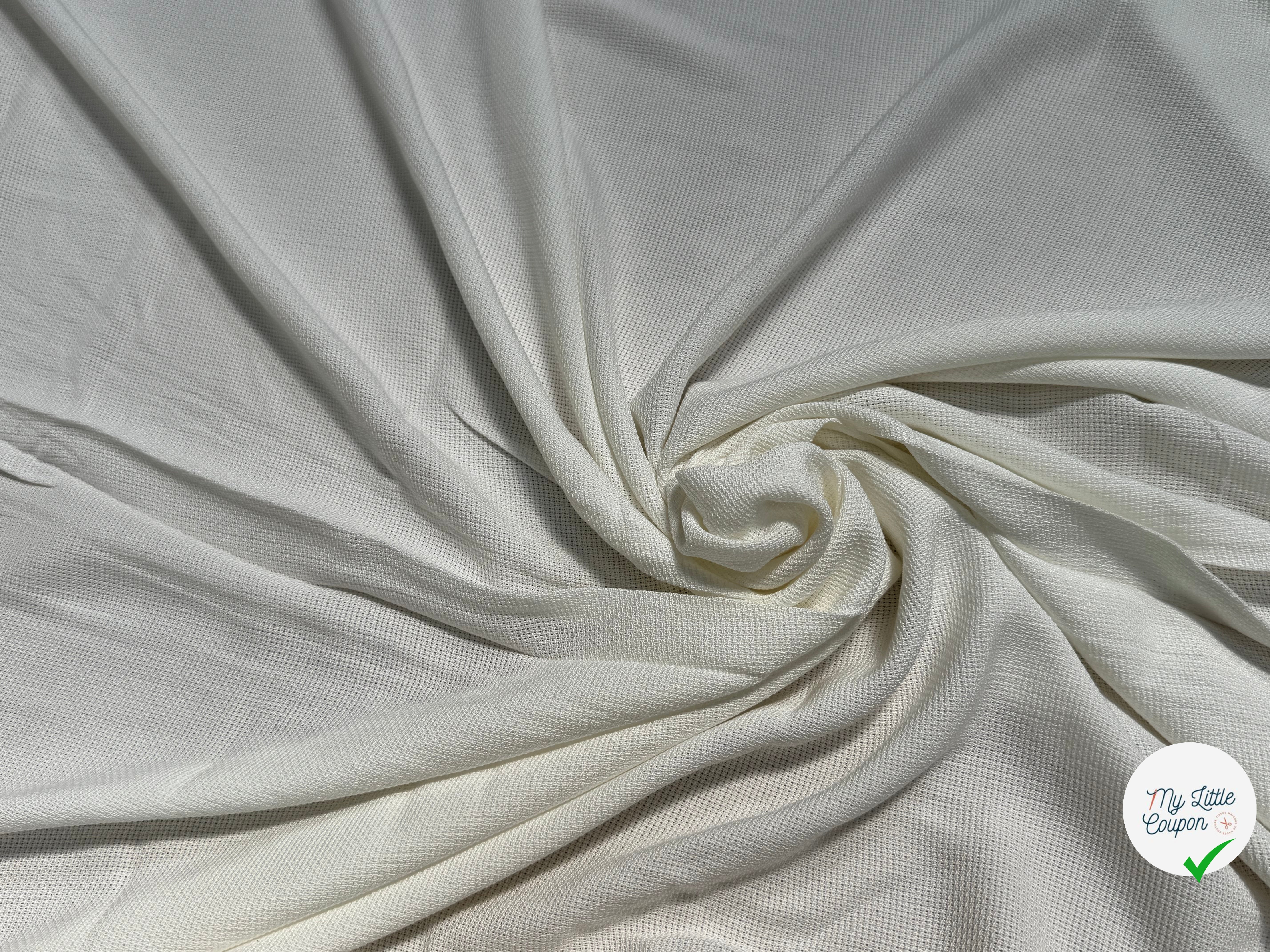 COTON ESPRIT PIQUÉ RESPIRANT BLANC - My Little Coupon