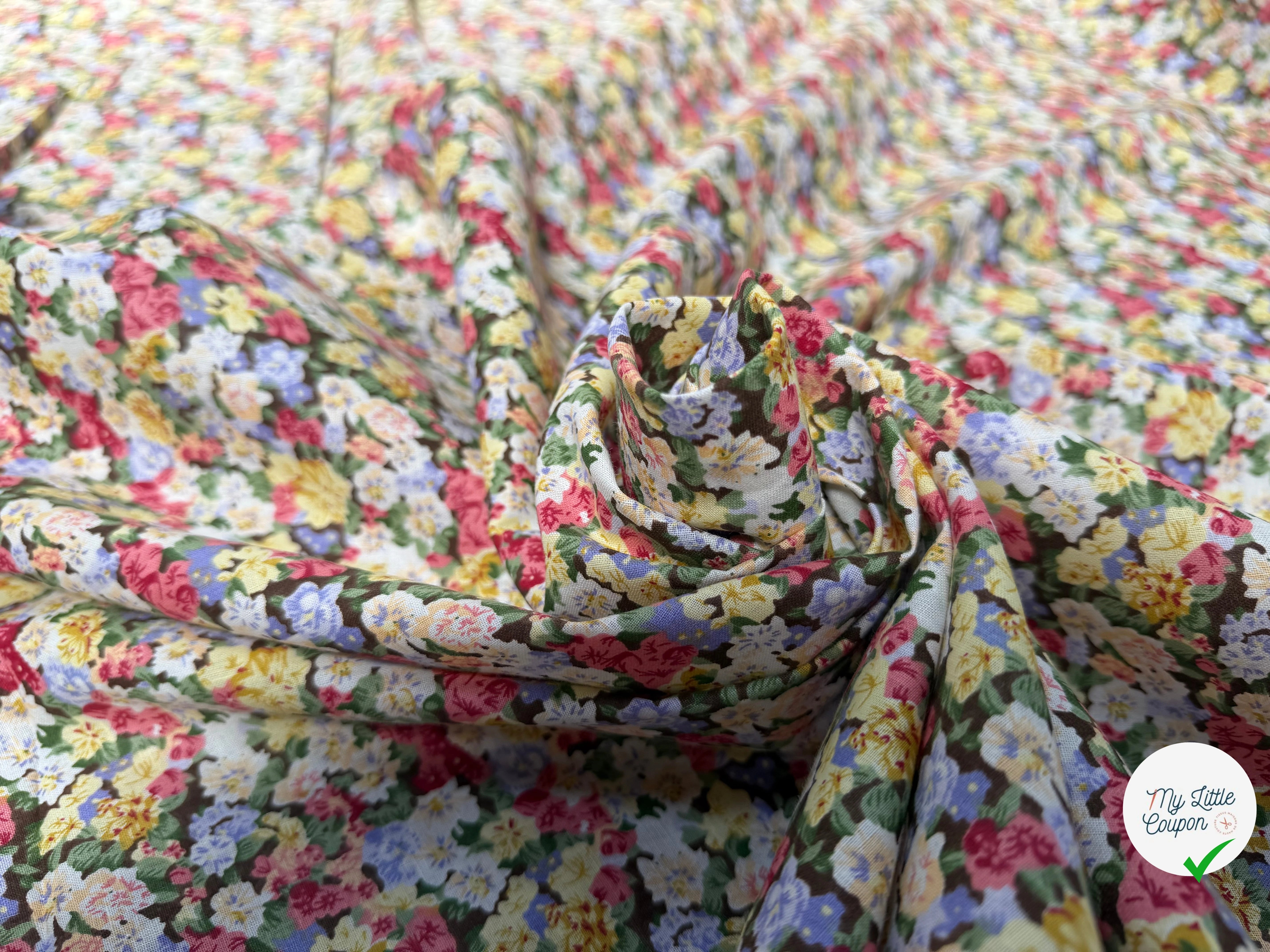 COTON FLEURS MULTICOLORES - My Little Coupon