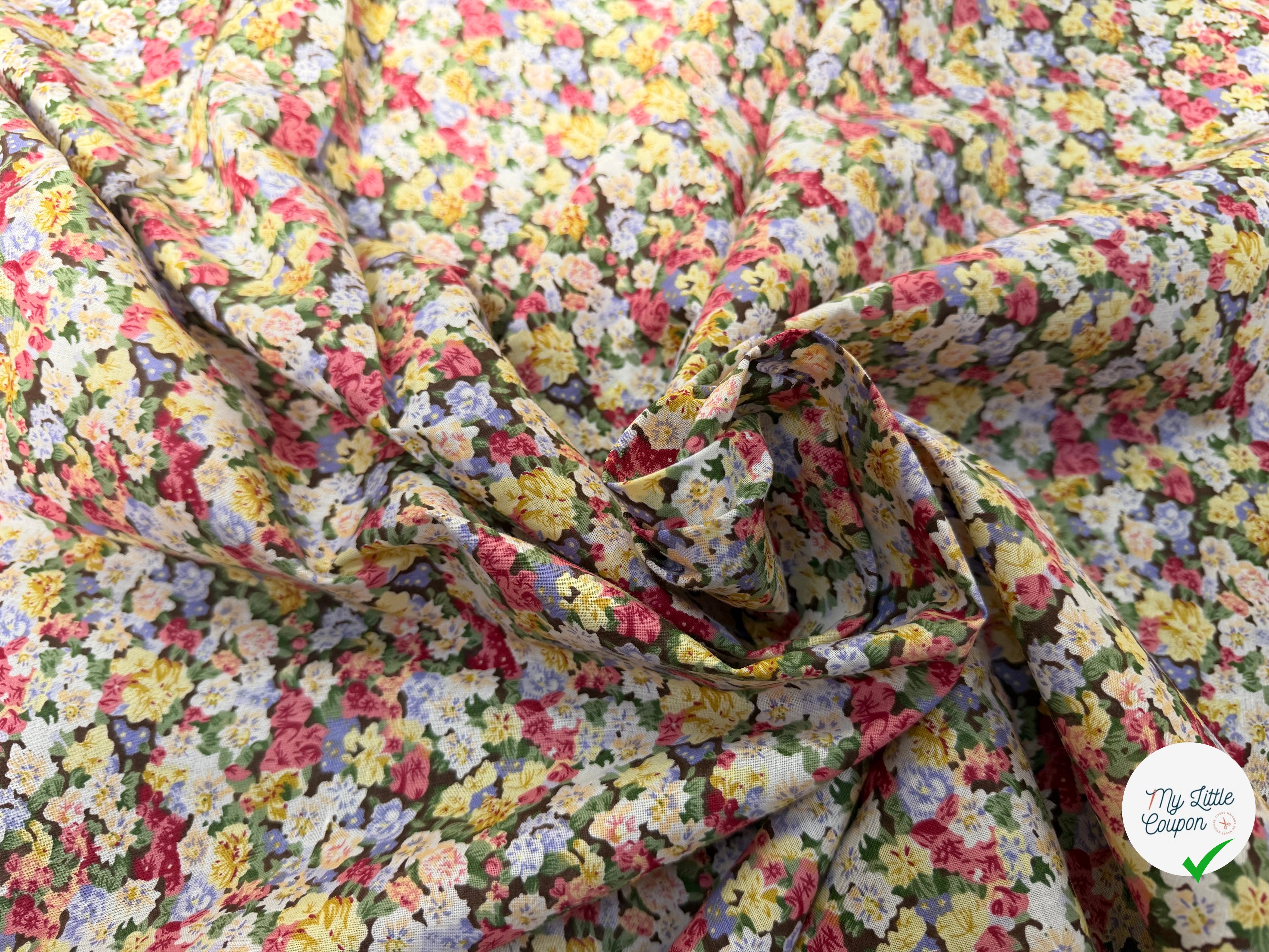COTON FLEURS MULTICOLORES - My Little Coupon