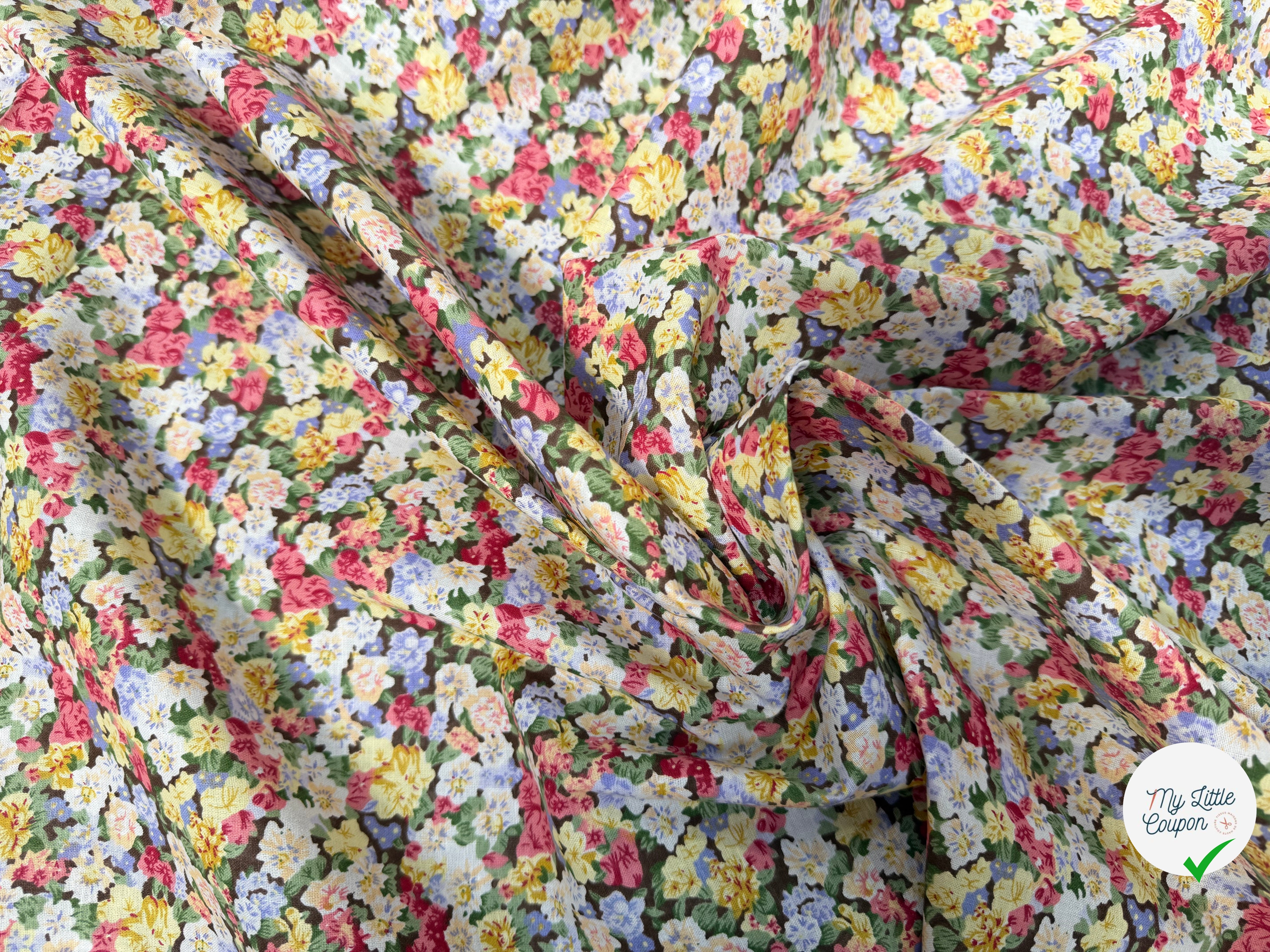 COTON FLEURS MULTICOLORES - My Little Coupon