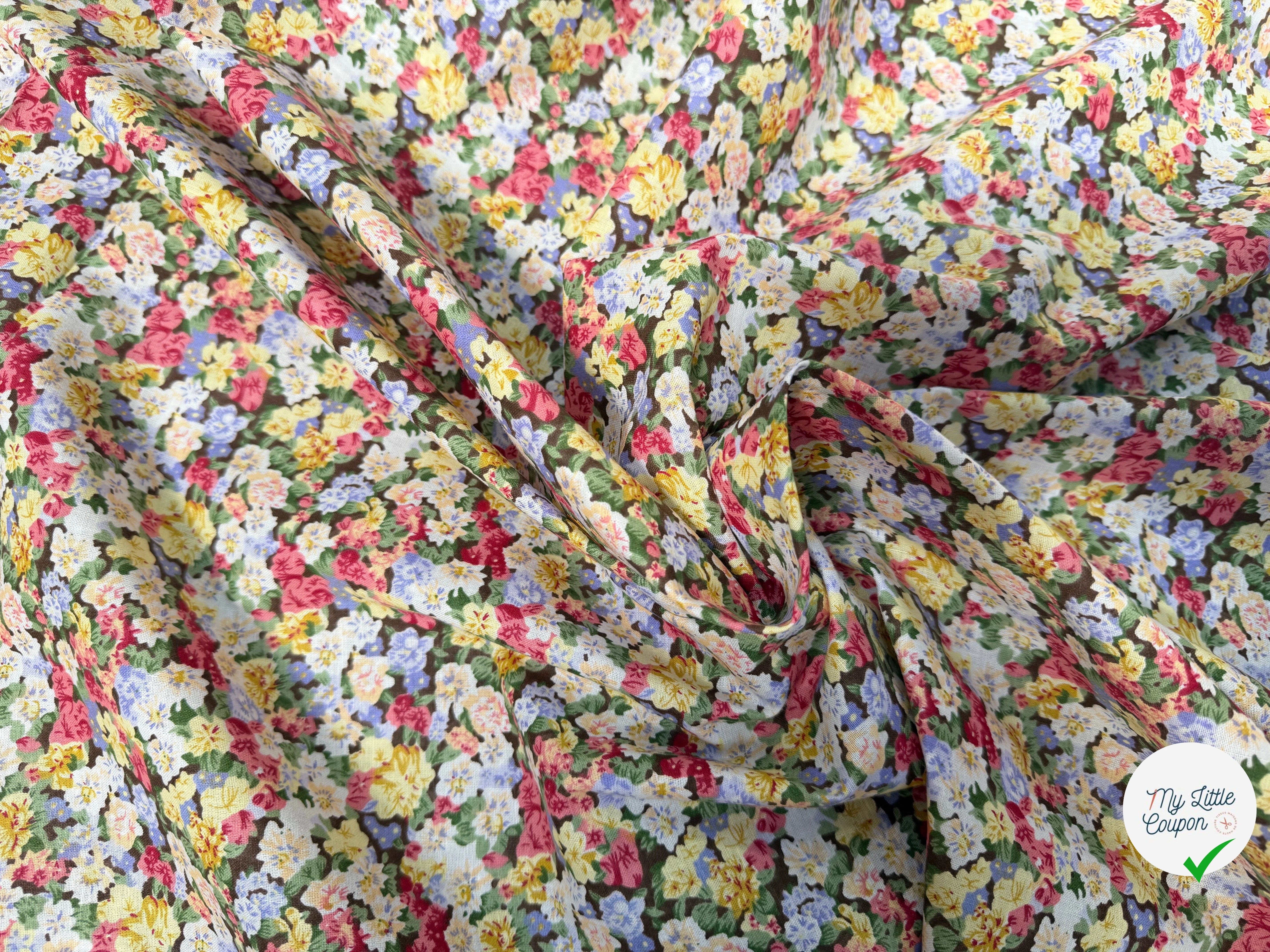 COTON FLEURS MULTICOLORES - My Little Coupon
