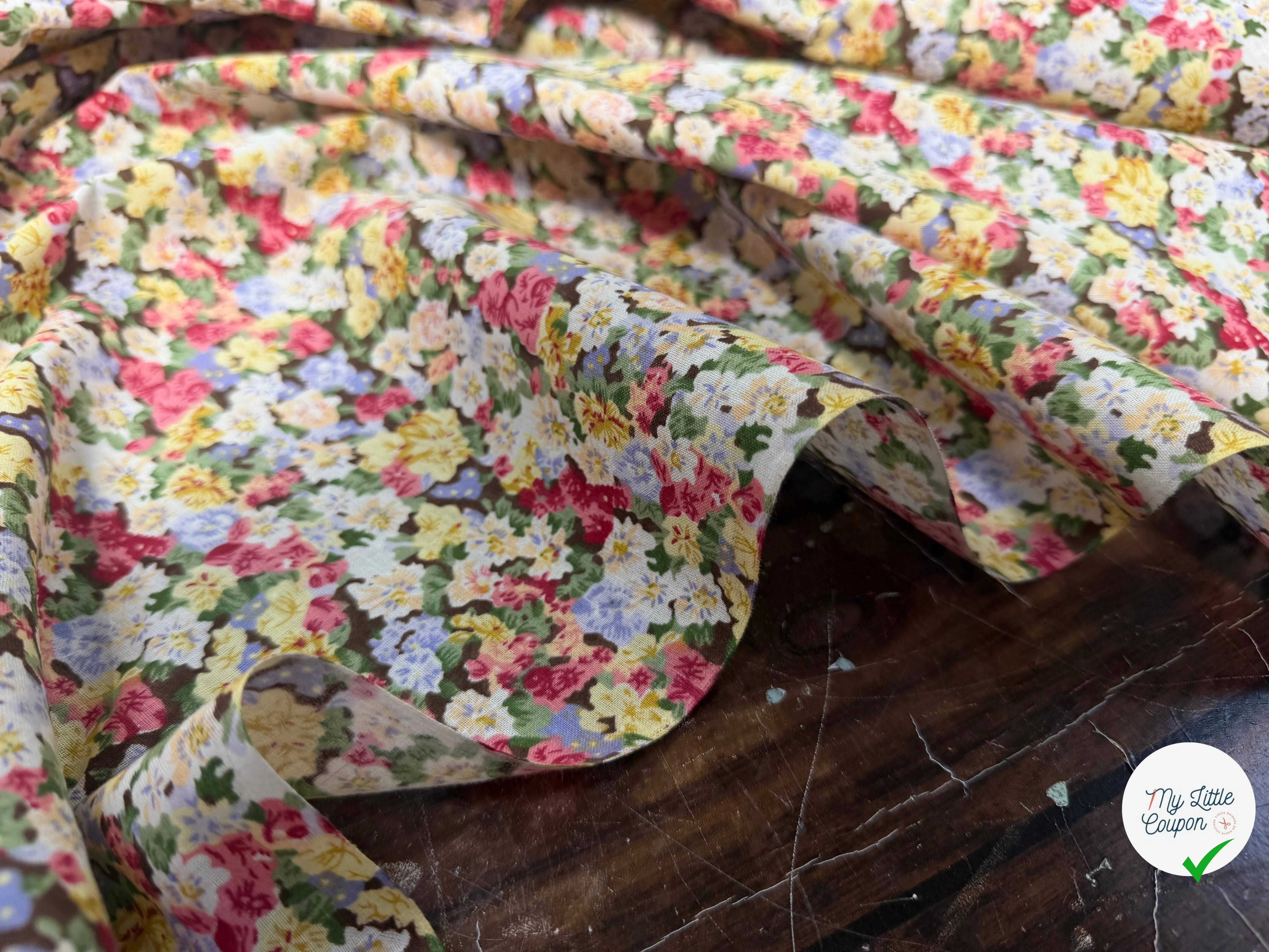 COTON FLEURS MULTICOLORES - My Little Coupon