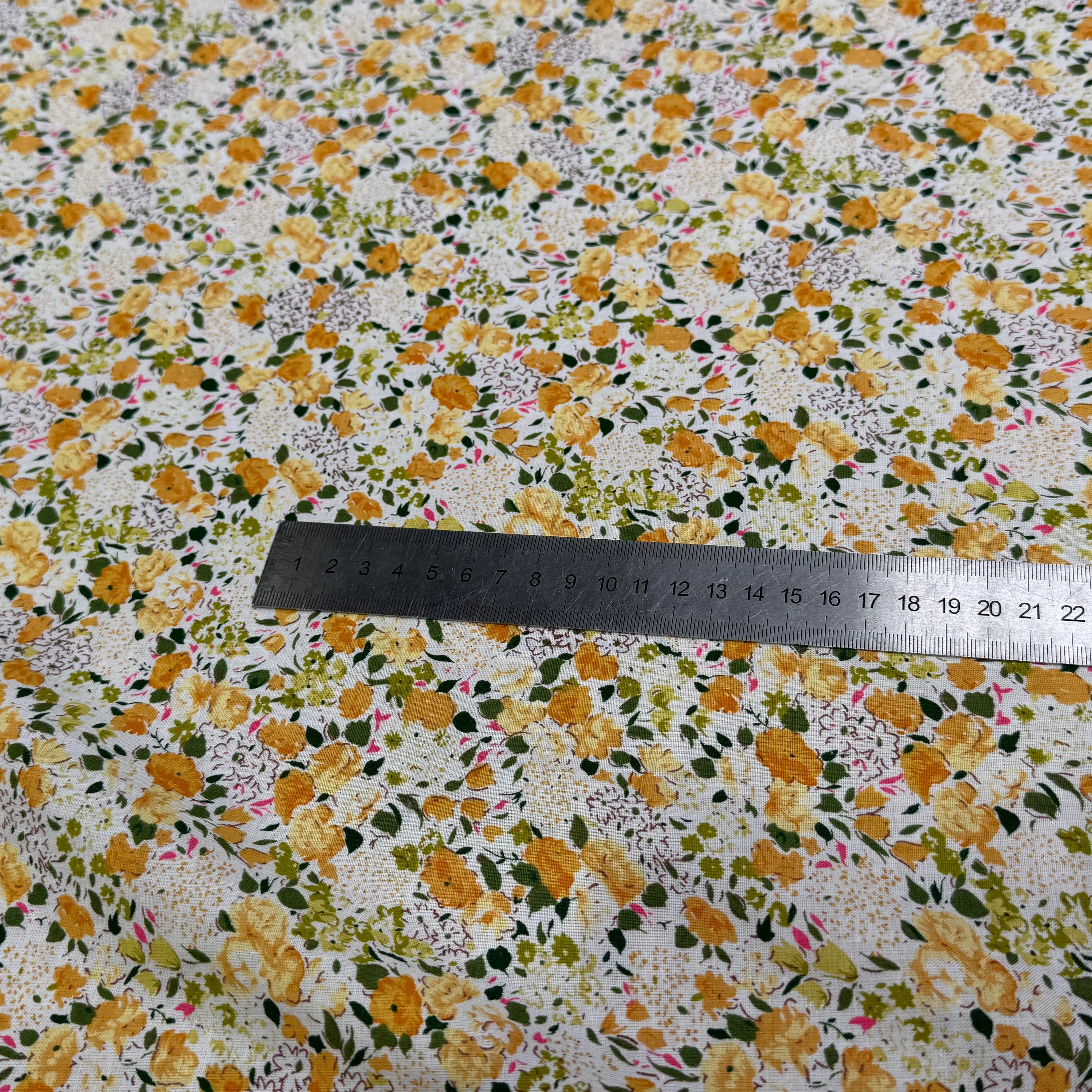 COTON FLEURS ORANGE & VERT - My Little Coupon
