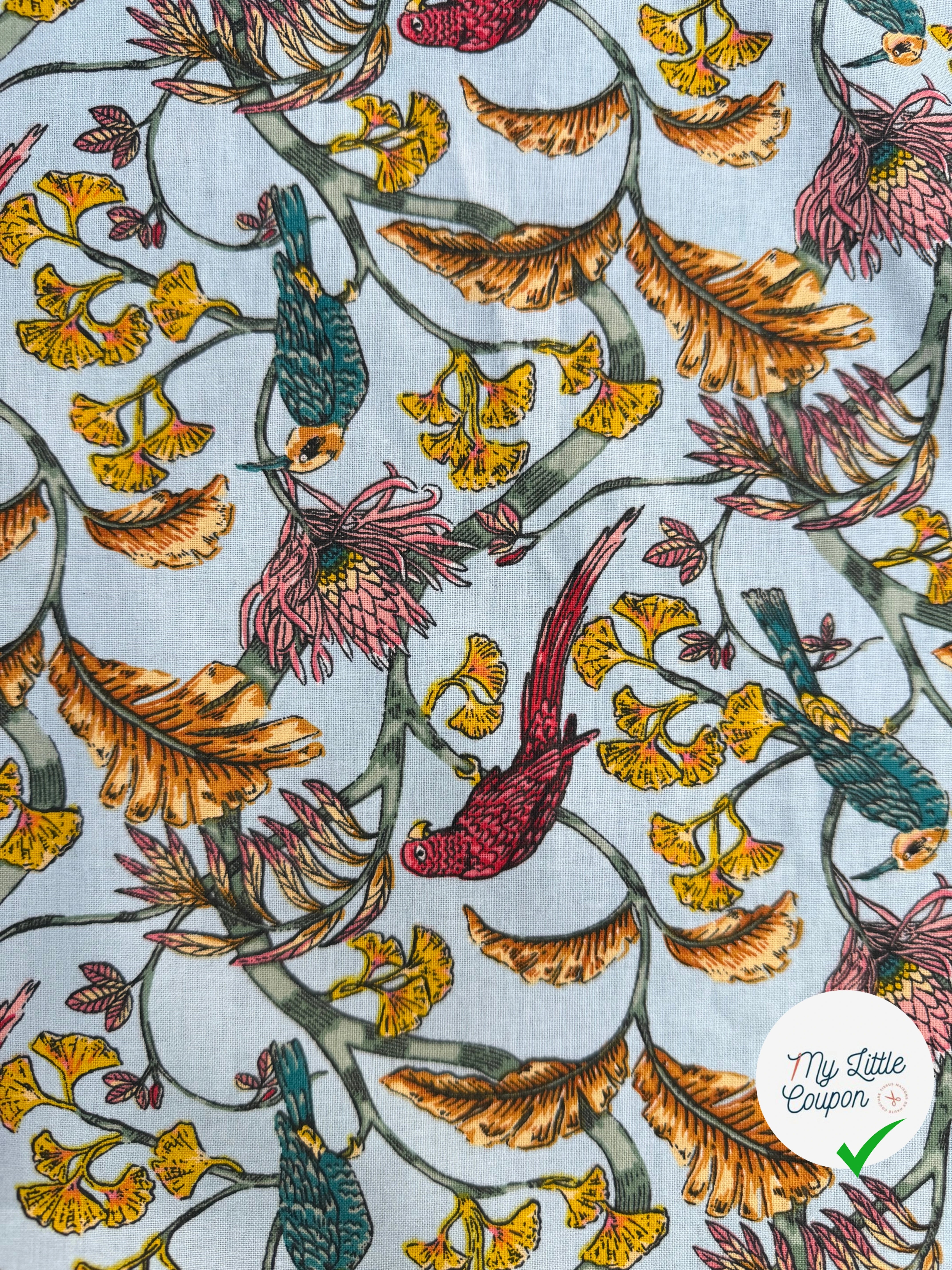 COTON IMPRIMÉ PLÉNITUDE BLEU - My Little Coupon