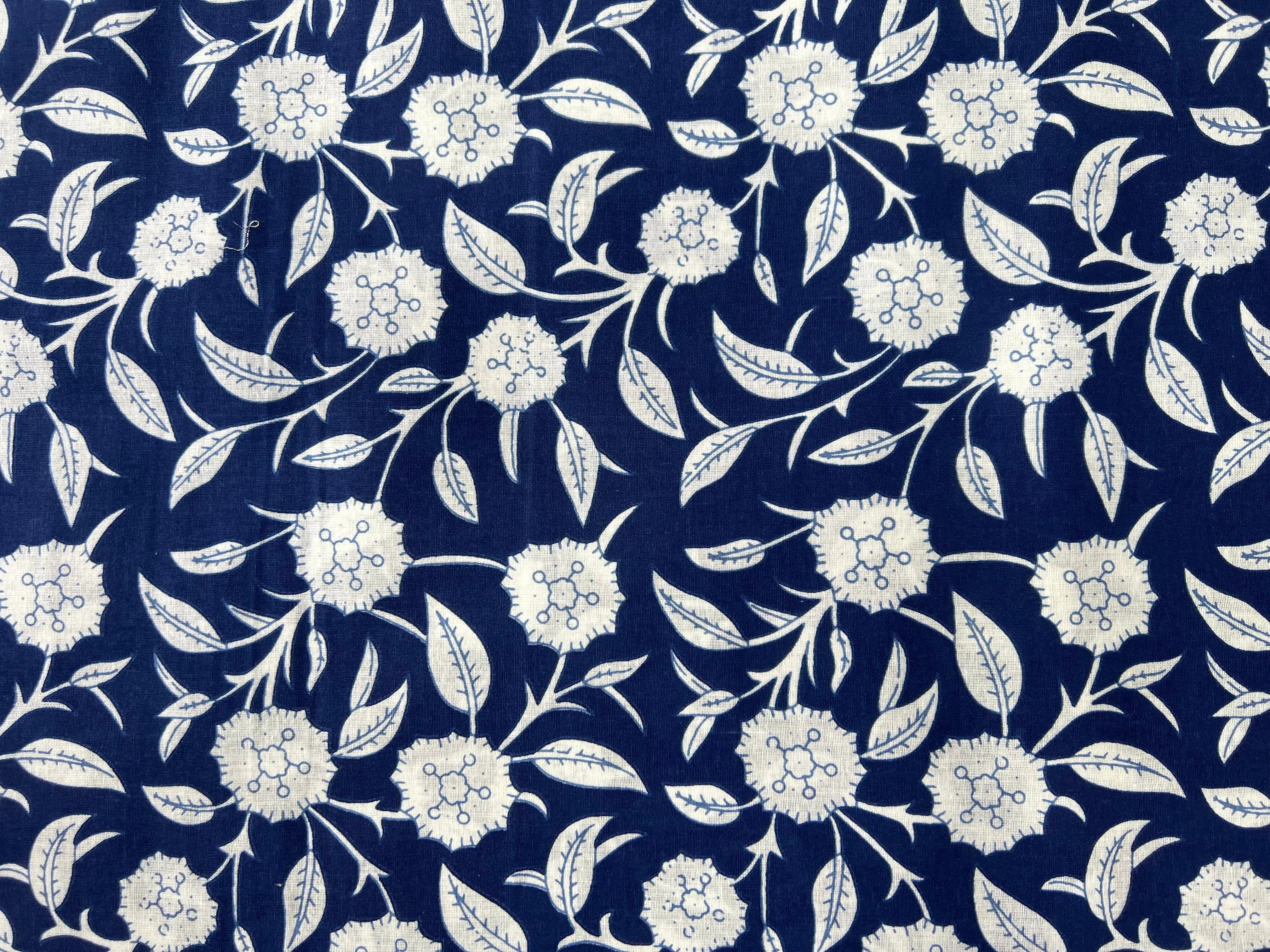 COTON INDIEN TAJ-MAHAL 002 INDIGO LAIZE 110 - My Little Coupon