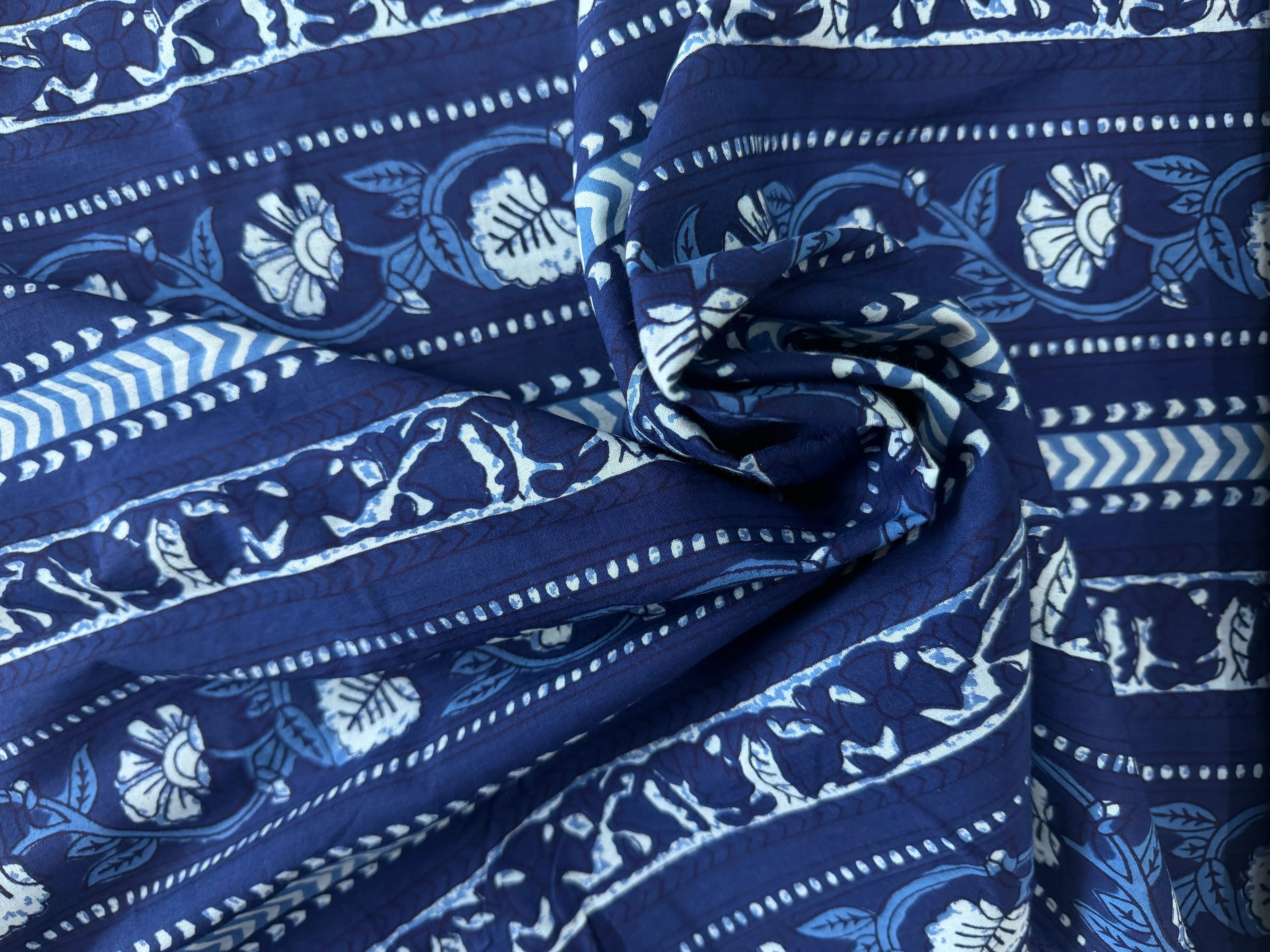 COTON INDIEN TAJ-MAHAL 003 INDIGO LAIZE 110 - My Little Coupon