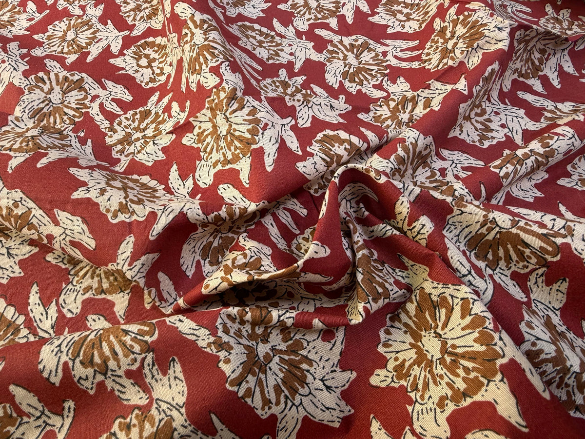 COTON INDIEN TAJ-MAHAL 008 TERRACOTTA LAIZE 110 - My Little Coupon