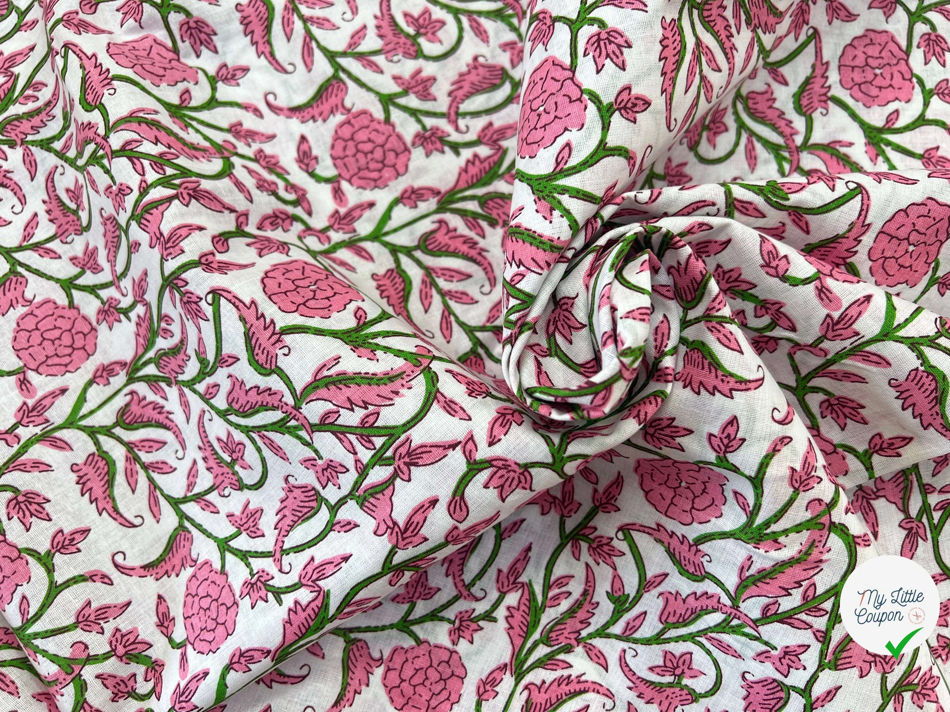 COTON INDIEN TAJ-MAHAL 010 BLANC LAIZE 110 - My Little Coupon