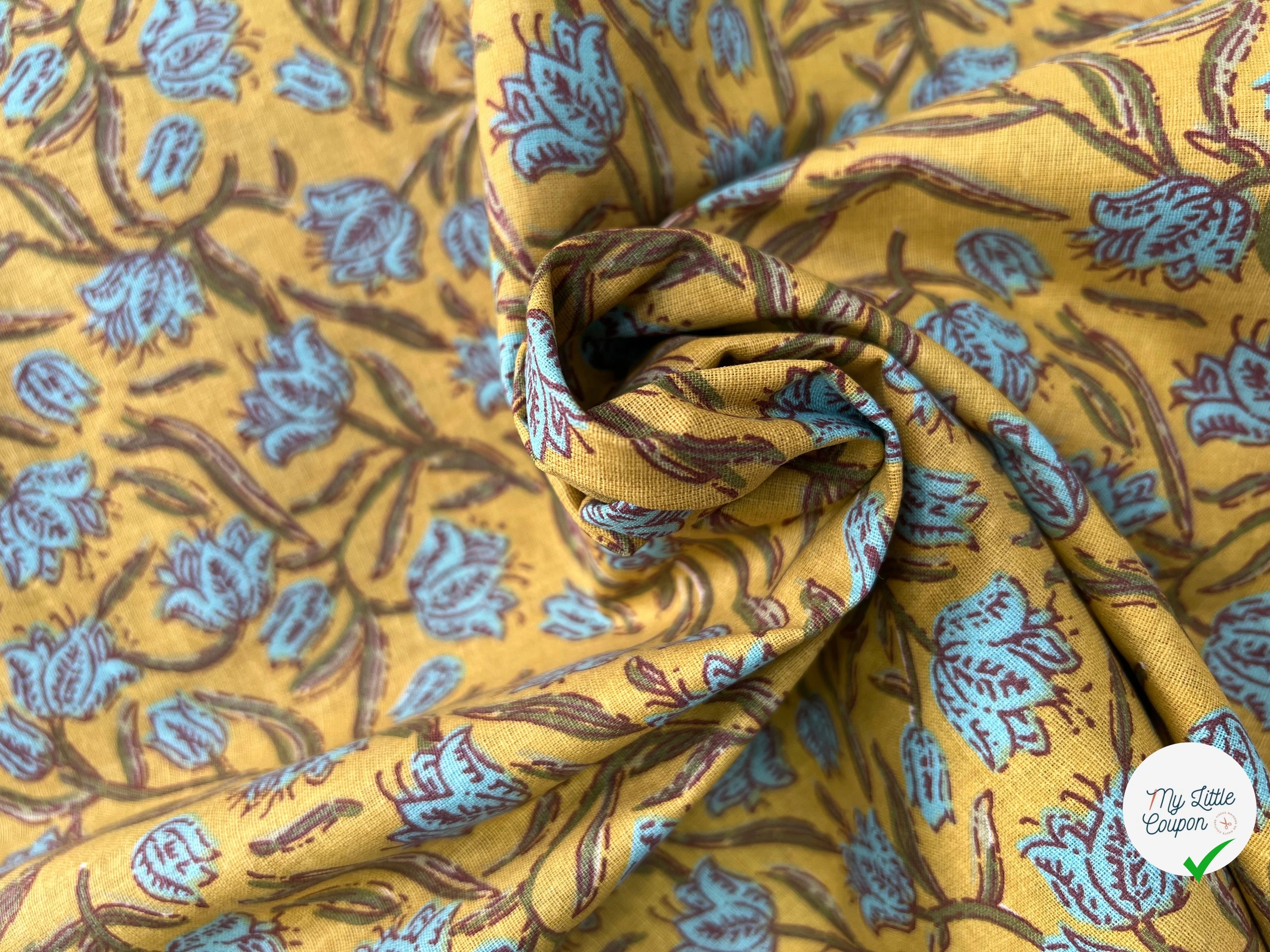 COTON INDIEN TAJ-MAHAL 011 CURCUMA LAIZE 110 - My Little Coupon