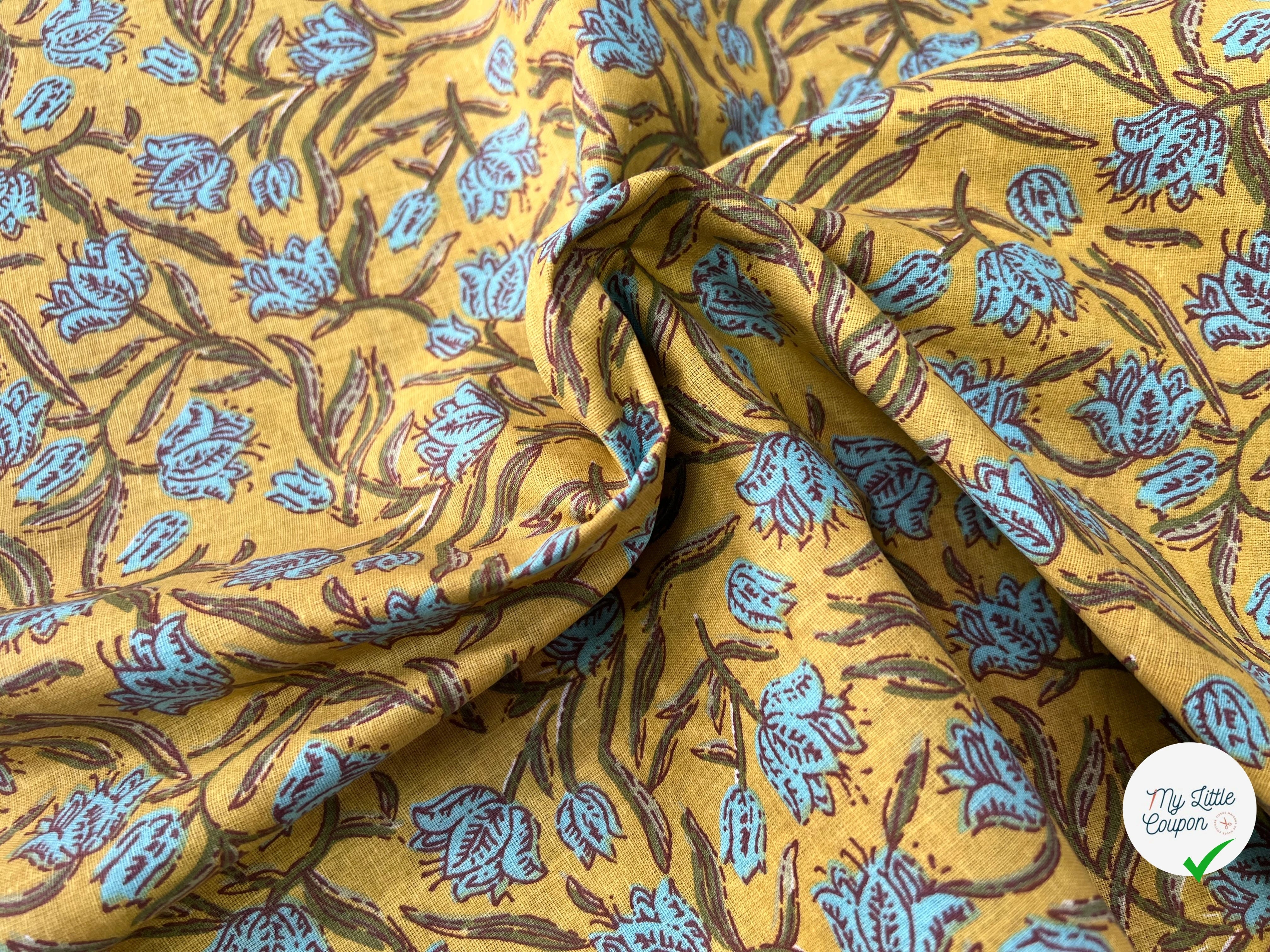COTON INDIEN TAJ-MAHAL 011 CURCUMA LAIZE 110 - My Little Coupon