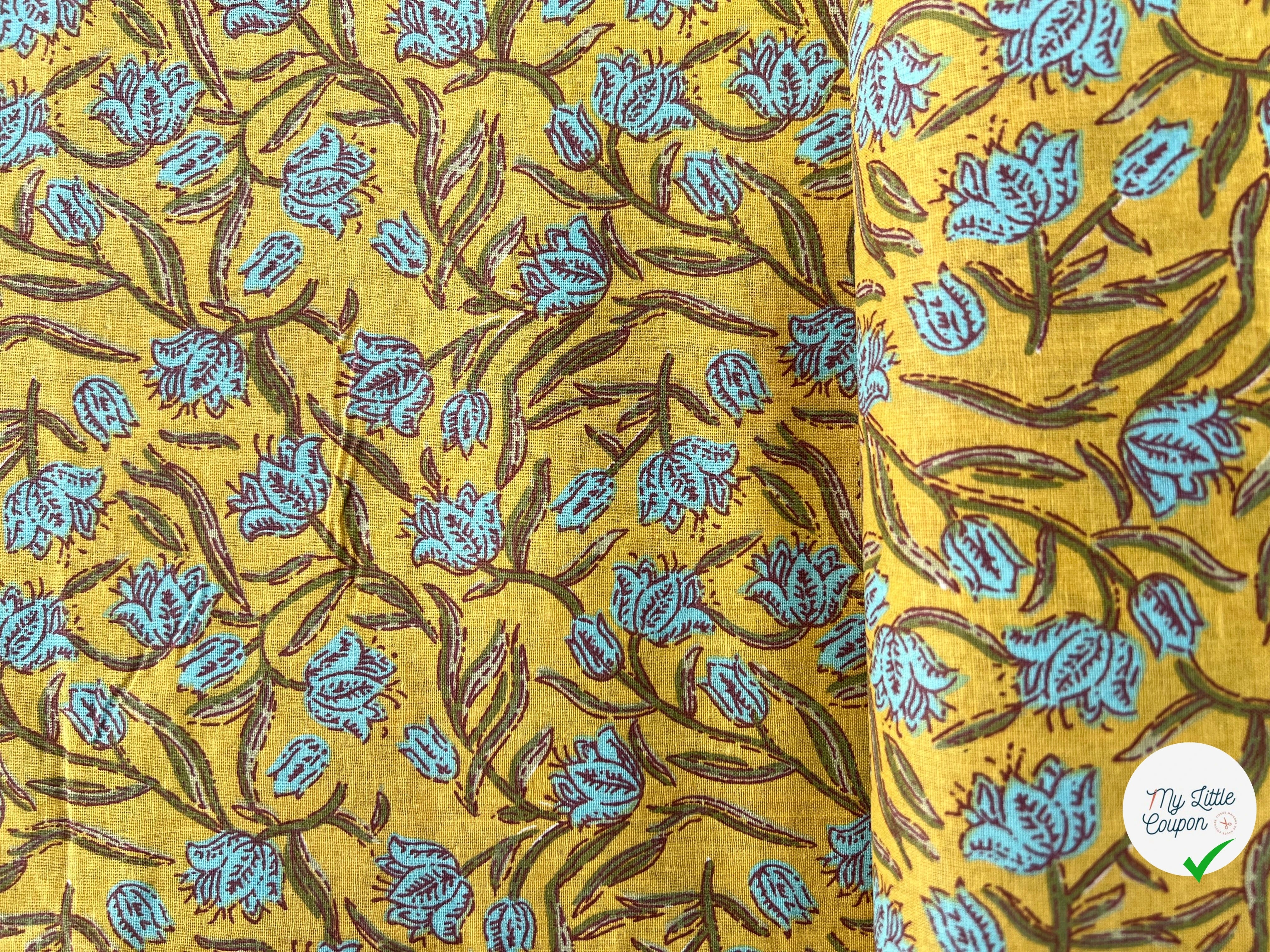 COTON INDIEN TAJ-MAHAL 011 CURCUMA LAIZE 110 - My Little Coupon