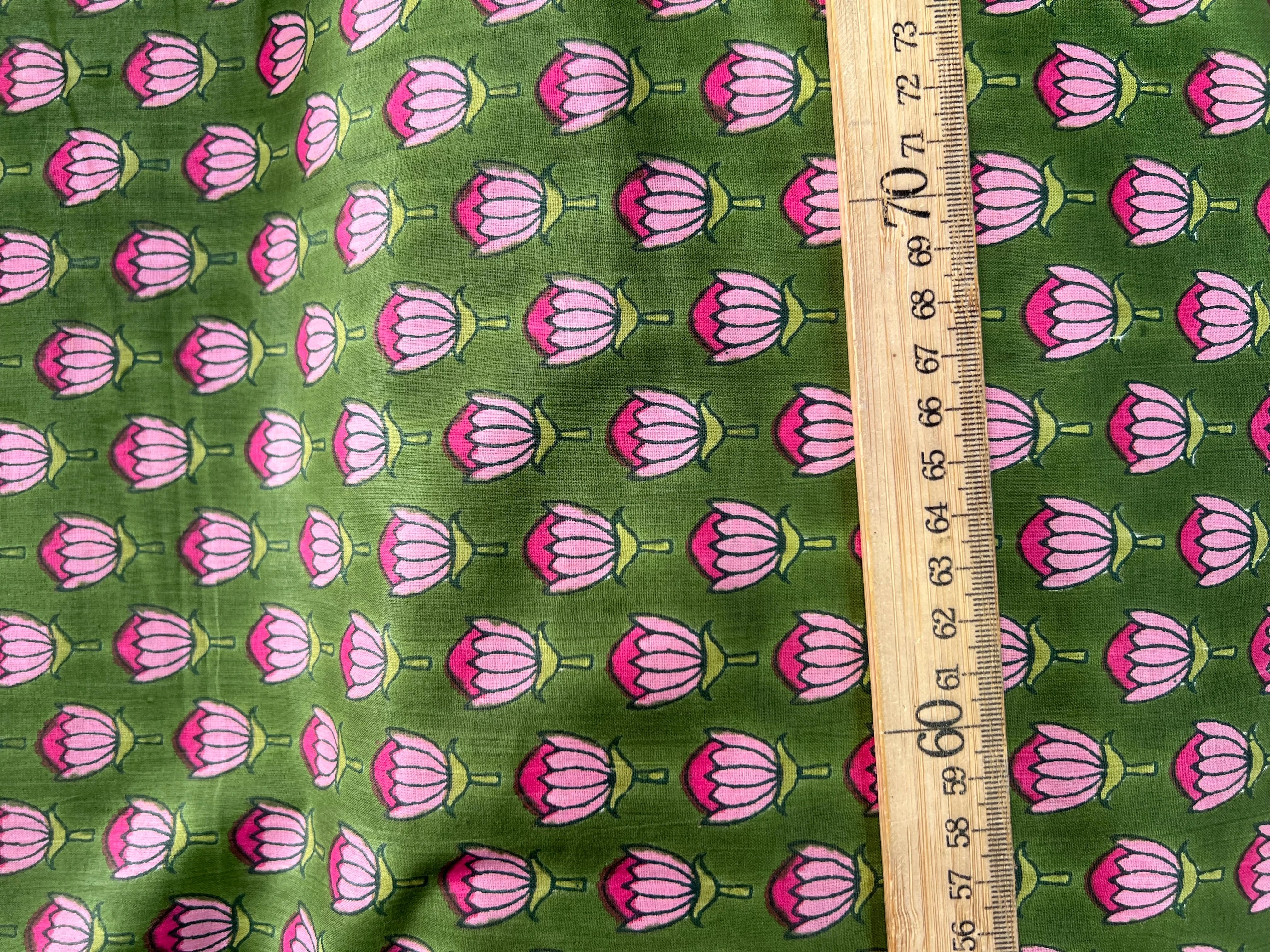 COTON INDIEN TAJ-MAHAL 013 VERT LAIZE 110 - My Little Coupon