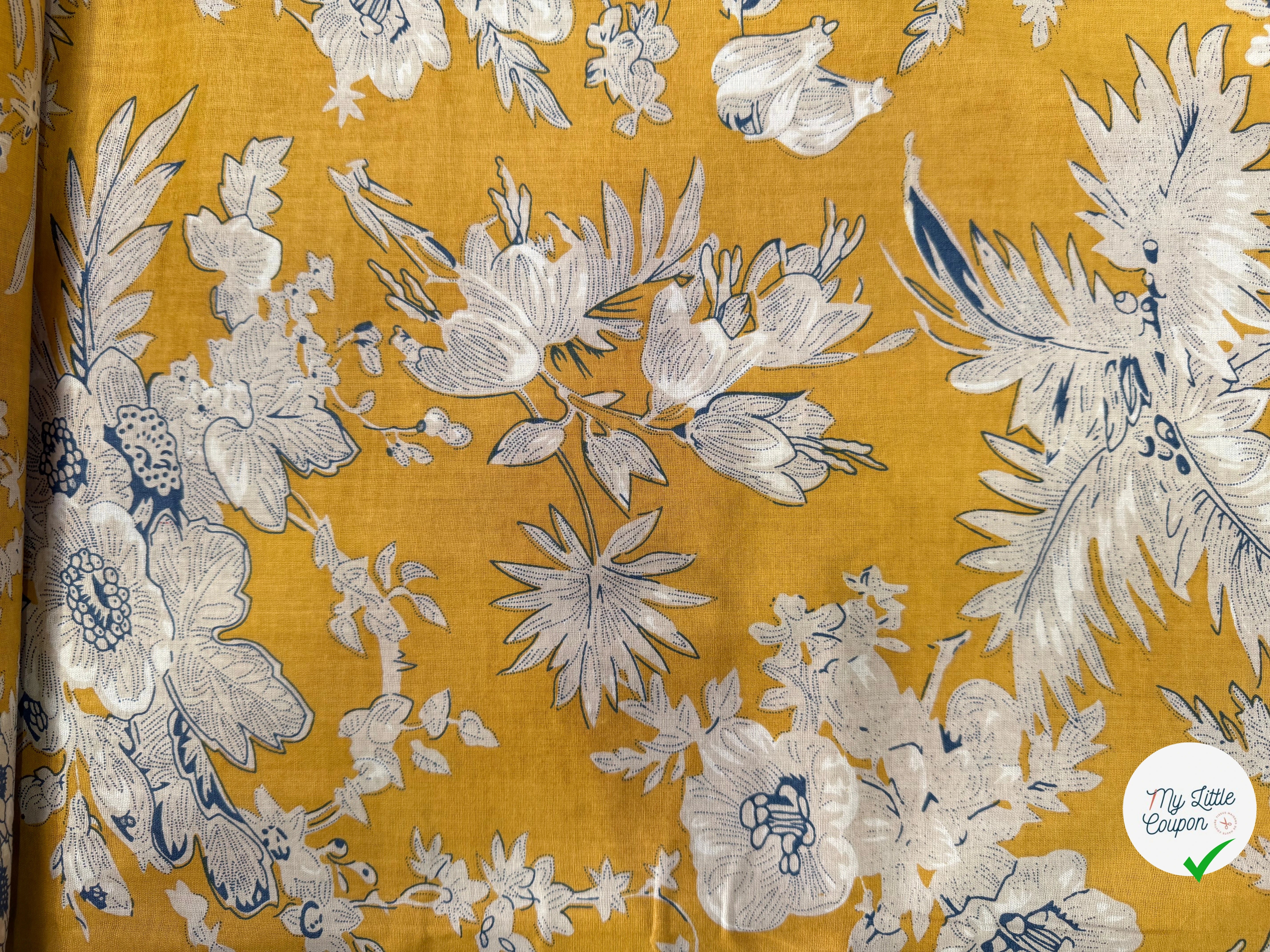 COTON INDIEN TAJ-MAHAL 021 JAUNE LAIZE 110 - My Little Coupon