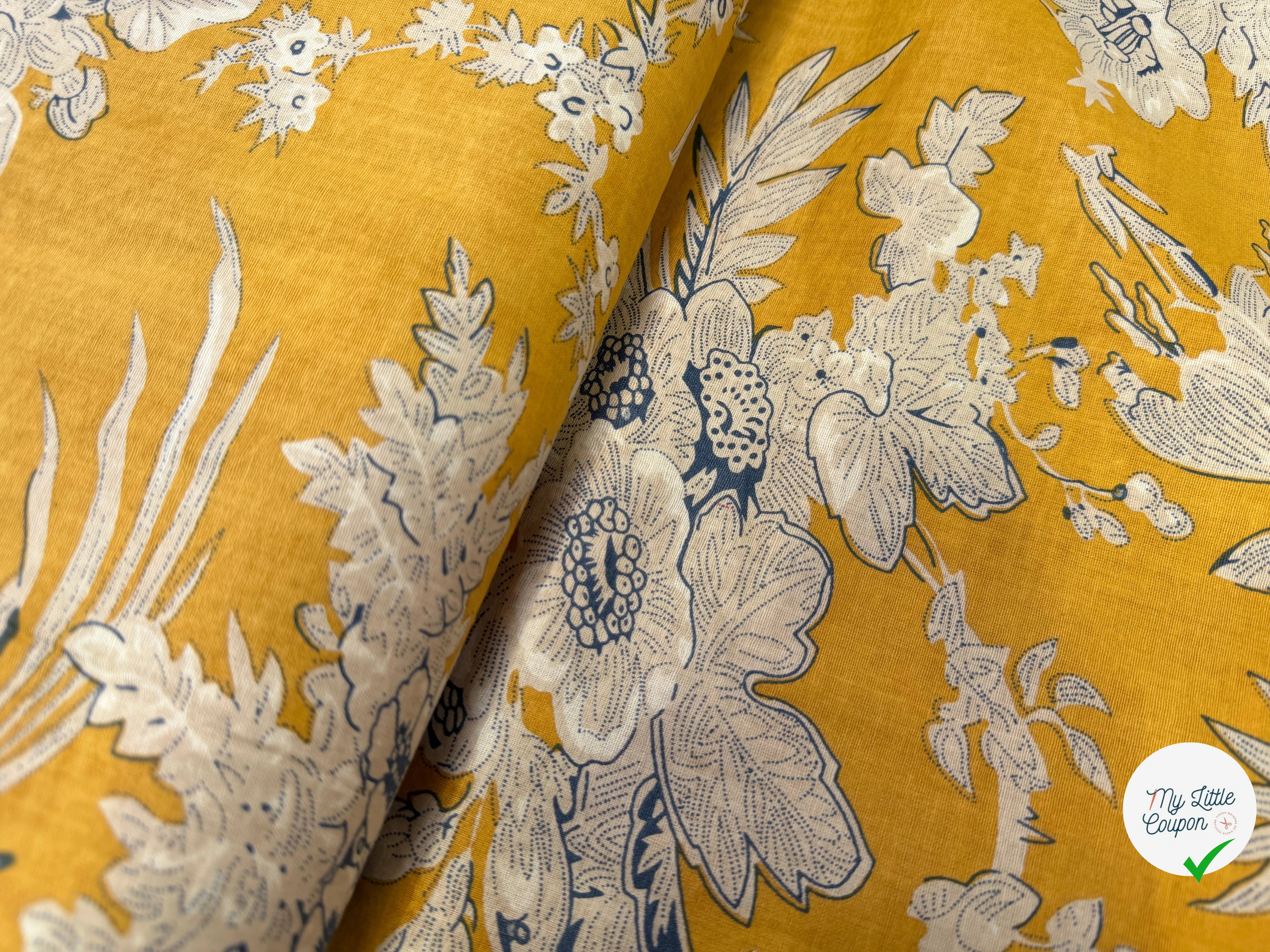 COTON INDIEN TAJ-MAHAL 021 JAUNE LAIZE 110 - My Little Coupon