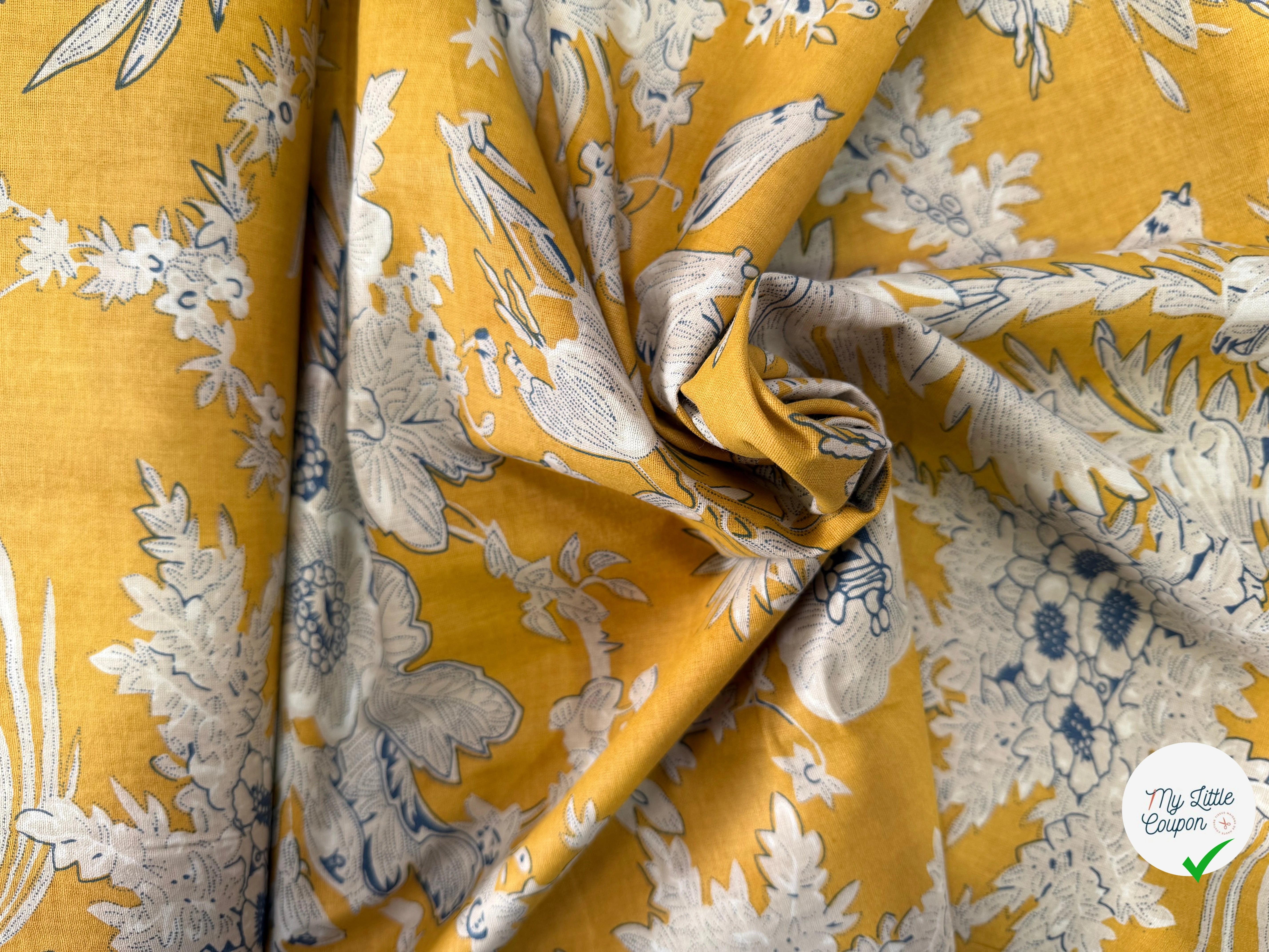 COTON INDIEN TAJ-MAHAL 021 JAUNE LAIZE 110 - My Little Coupon
