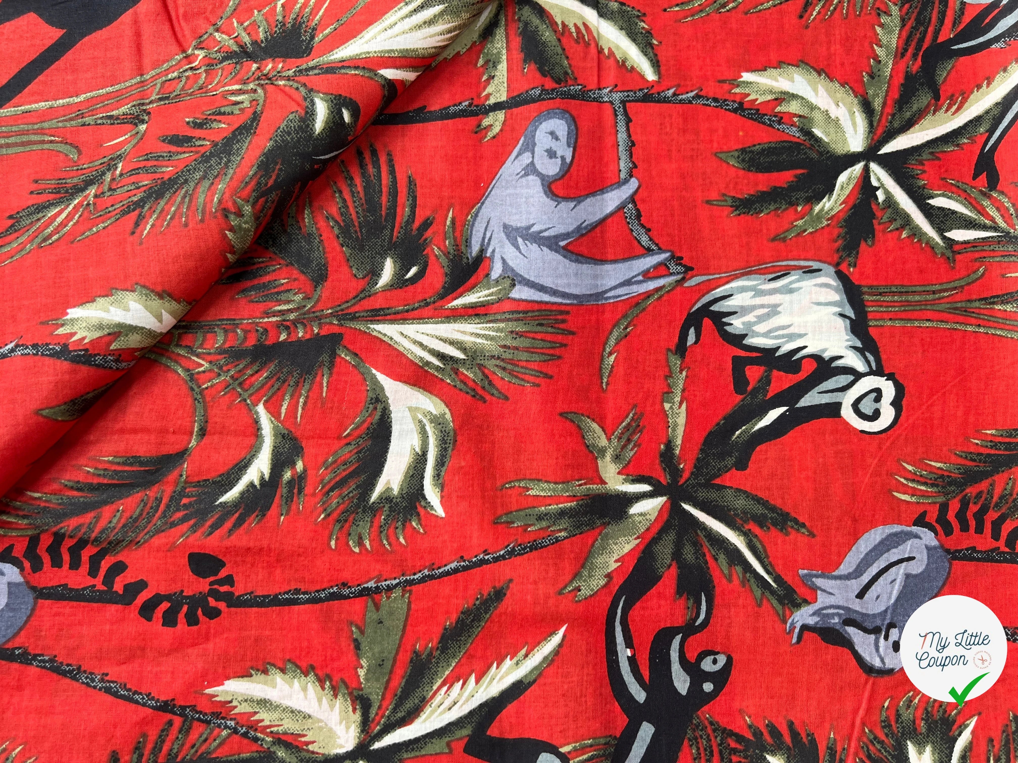 COTON INDIEN TAJ-MAHAL 023 ROUGE LAIZE 110 - My Little Coupon