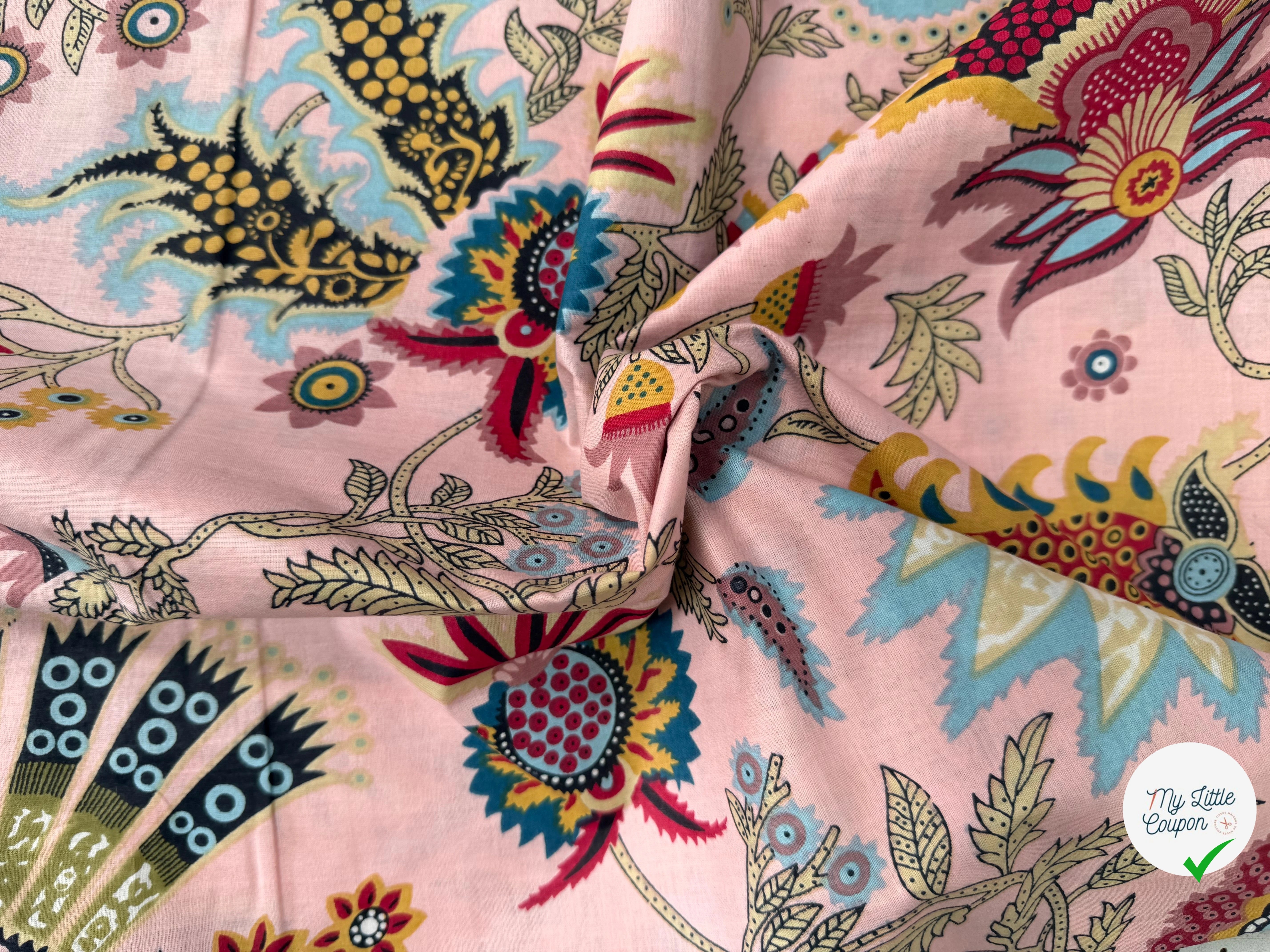 COTON INDIEN TAJ-MAHAL 025 ROSE LAIZE 110 - My Little Coupon