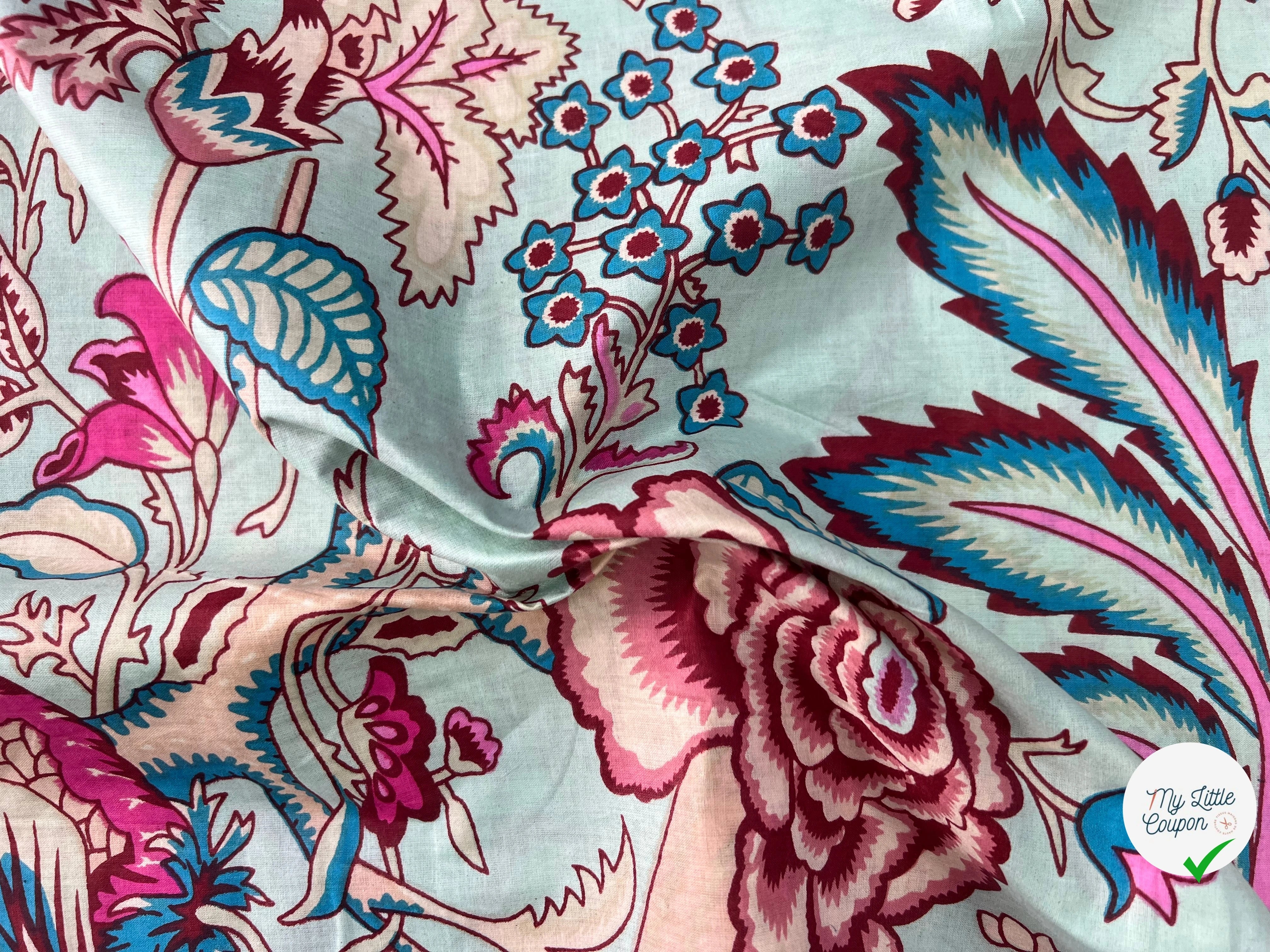 COTON INDIEN TAJ-MAHAL 030 CIEL LAIZE 110 - My Little Coupon