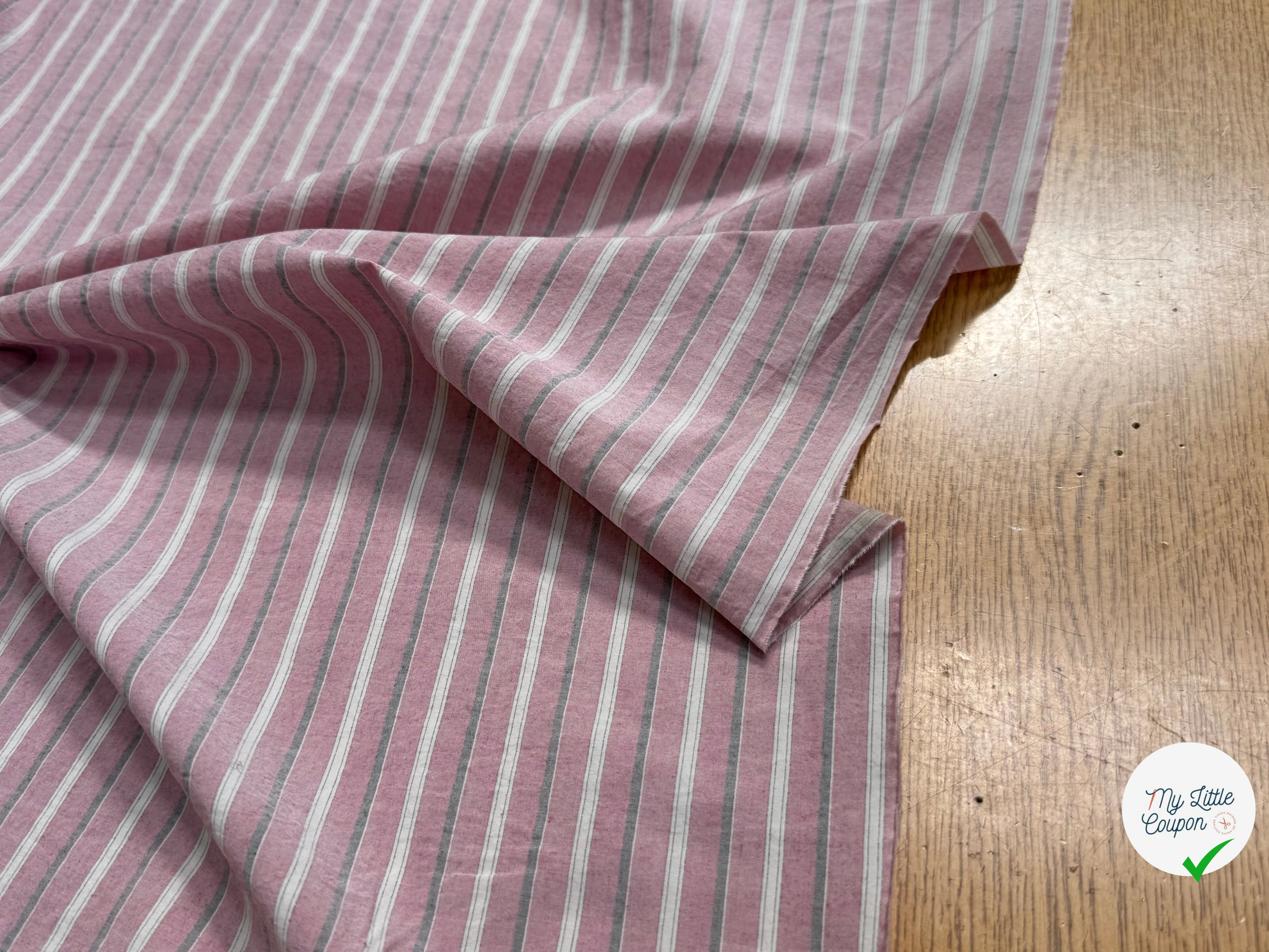 COTON LÉGER RAYÉ PINK - My Little Coupon