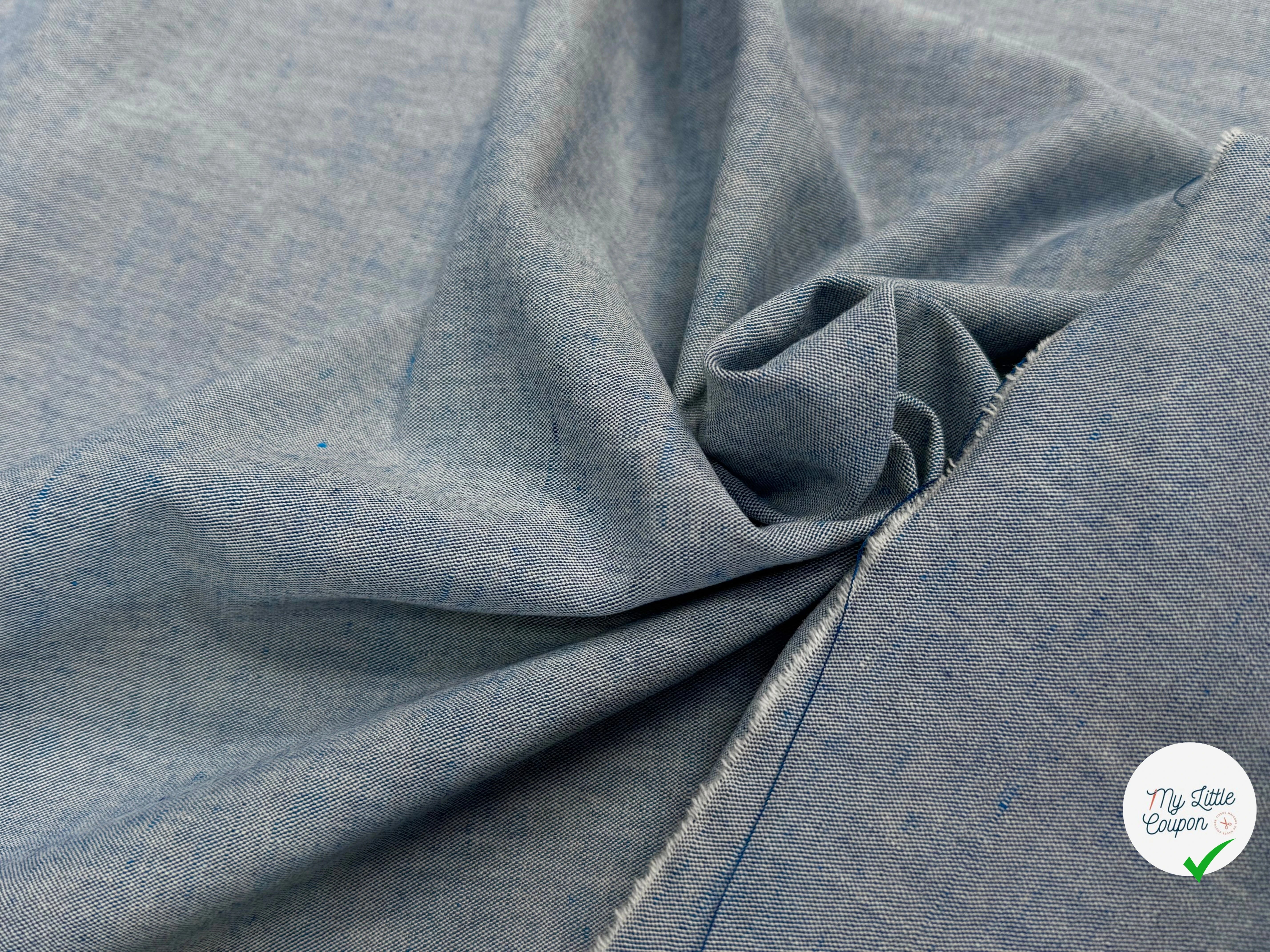COTON LIN ET VISCOSE STRETCH EFFET JEAN - My Little Coupon