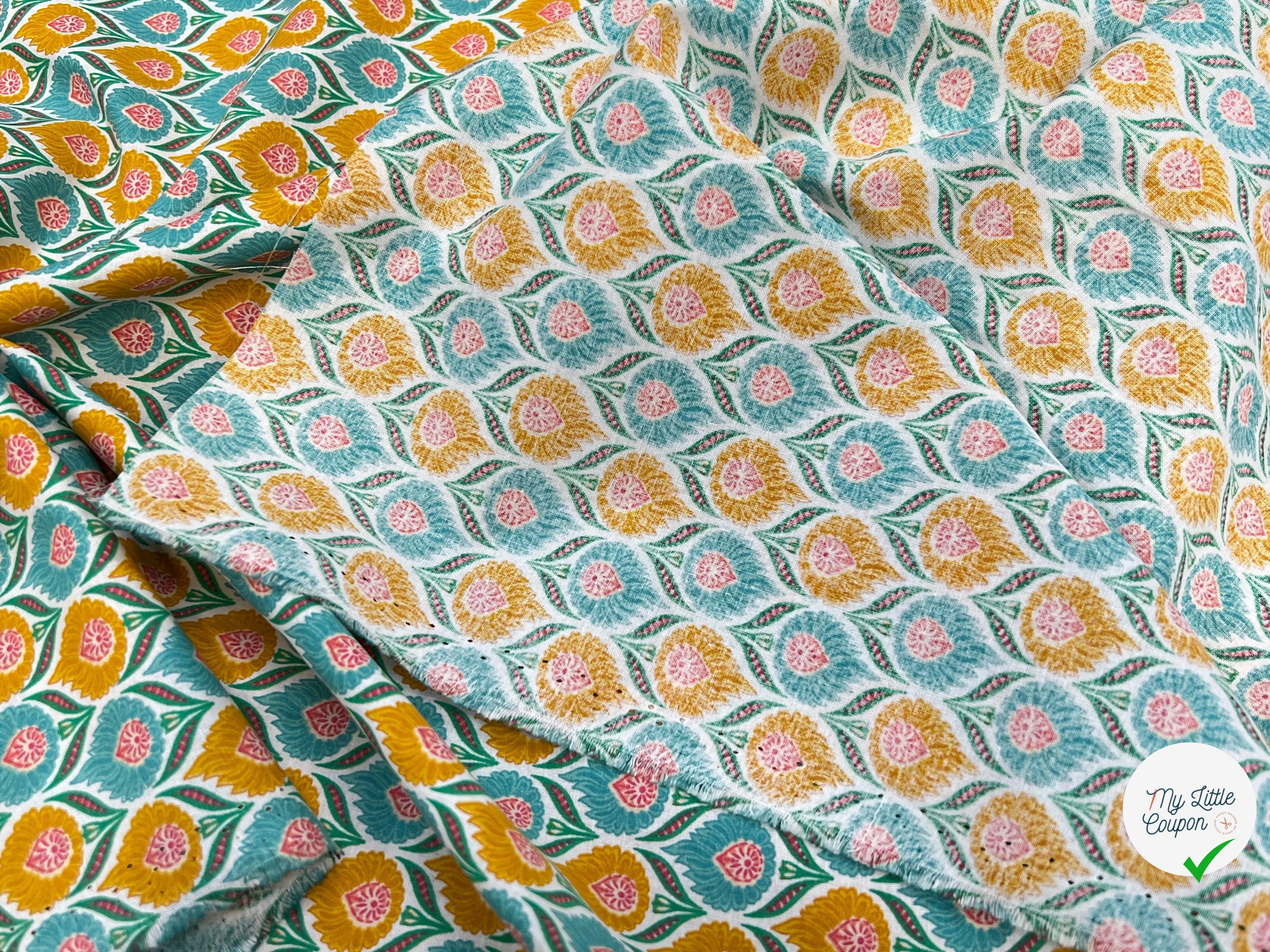 COTON LUKA BLANC CELADON 150 CM - My Little Coupon