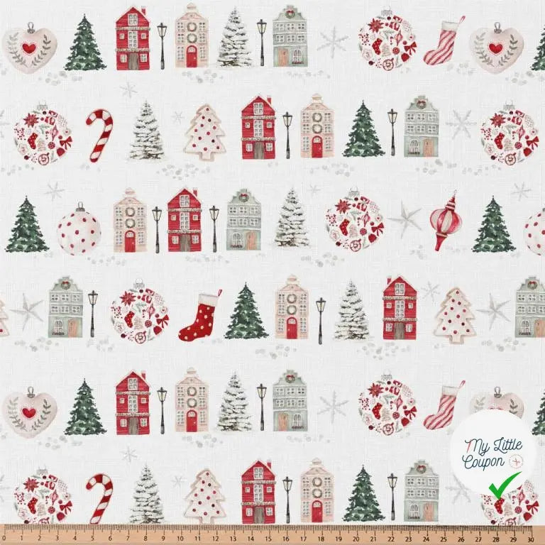 COTONNADE ANVERS BLANC / ROUGE 1E NUM Y1 150 - My Little Coupon