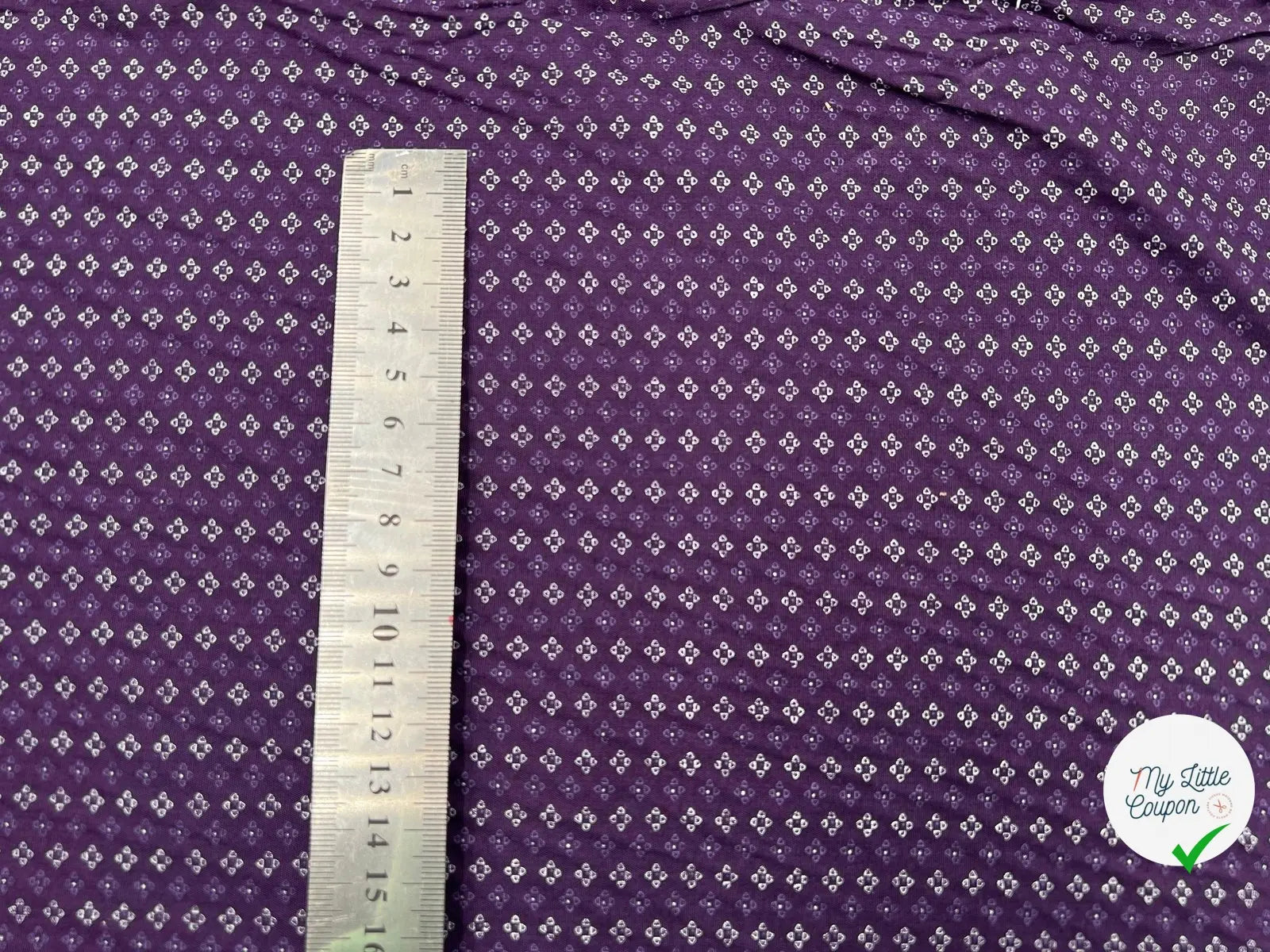 COTONNADE FERMIĂRE IMPRIMĂ DE PETITS FLEURS-BLASONS VIOLET - My Little Coupon - tissu - coudre