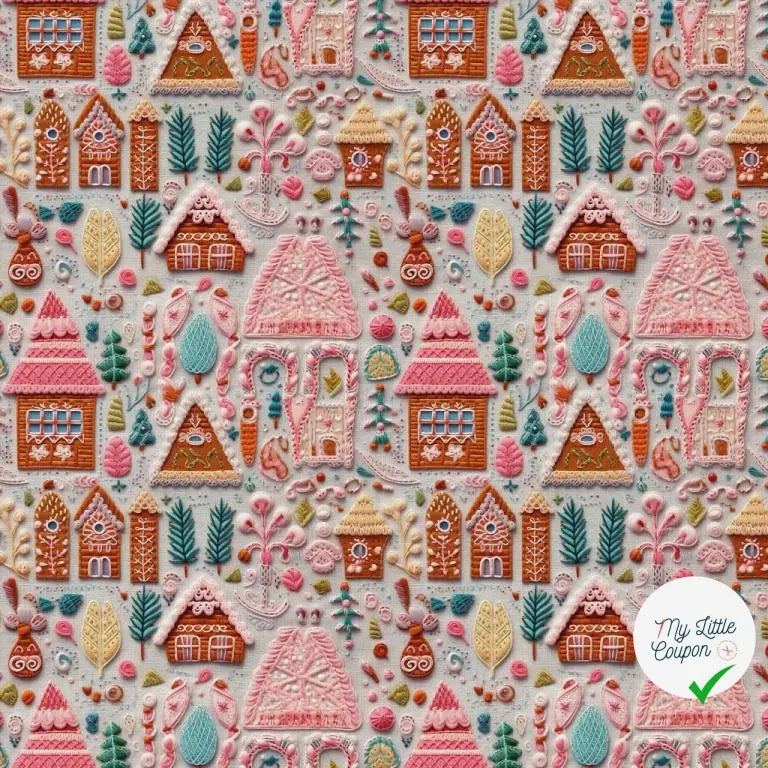 COTONNADE HANCEL GRIS / ROSE 1E NUM Y1 150 - My Little Coupon