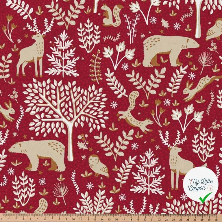 COTONNADE ROVALIA ROUGE / BEIGE 1E Y1 150 - My Little Coupon