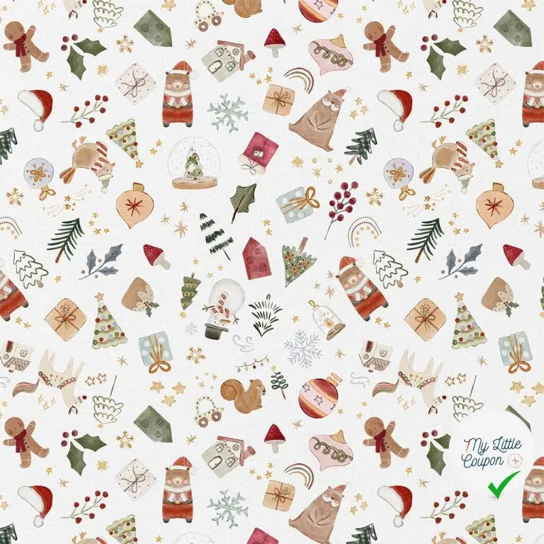 COTONNADE VISBY BLANC / ROUGE 1E NUM Y1 150 - My Little Coupon