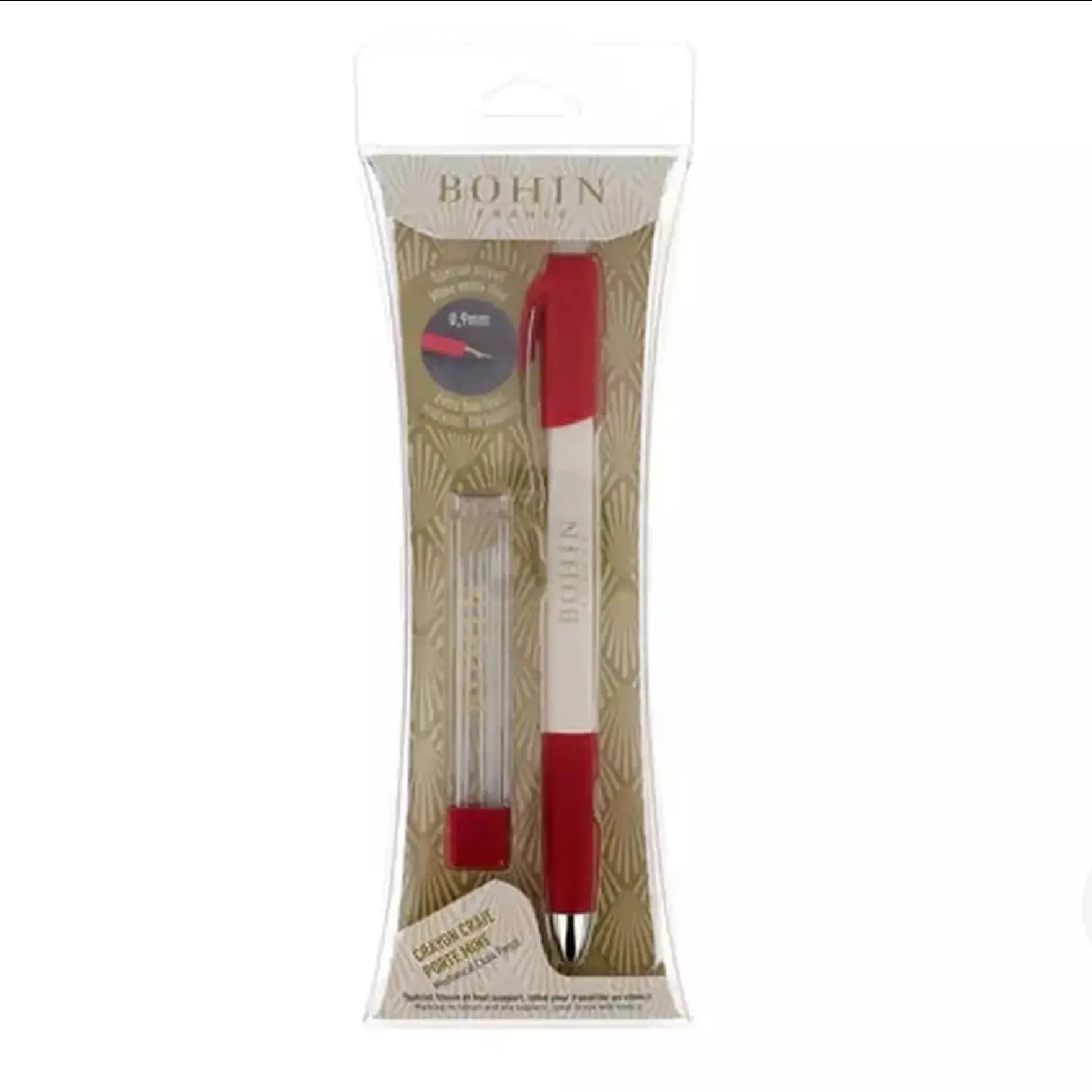 CRAYON CRAIE PORTE MINE +6 MINES 0,9MM GRIS, ROSE, BLANC - My Little Coupon