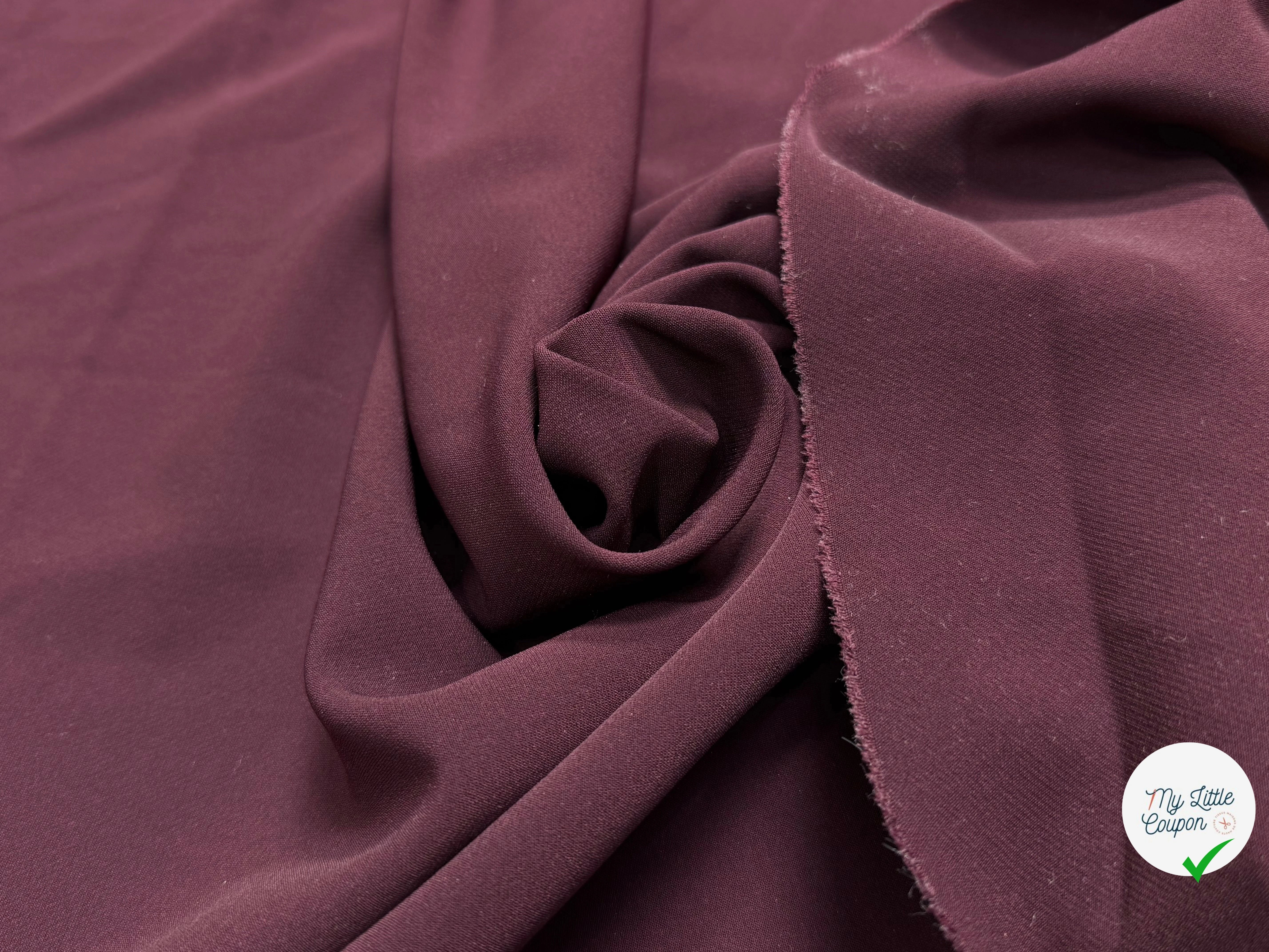 CREPE BEAU TOMBÉ BURGUNDY STRETCH - My Little Coupon