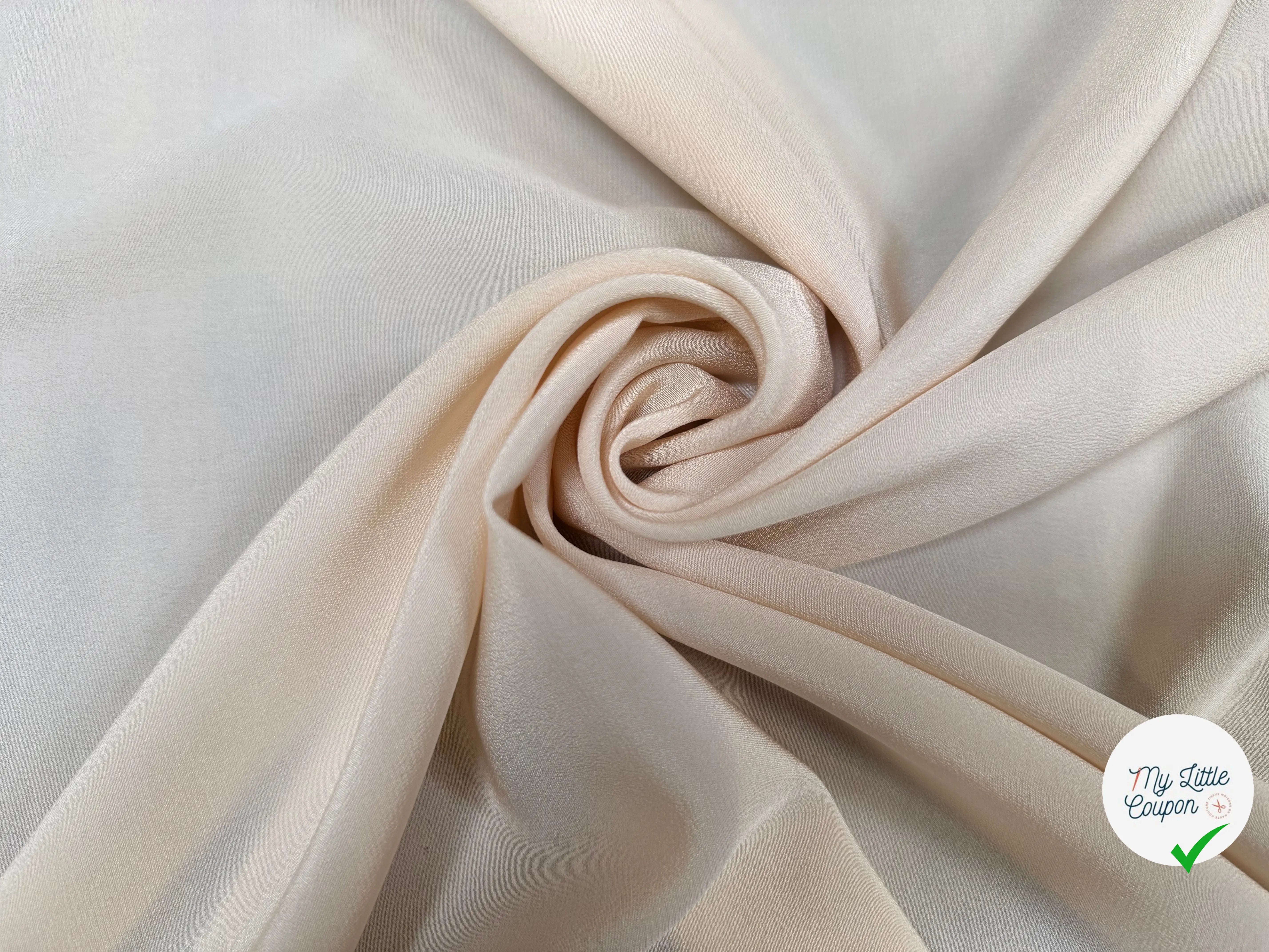 CREPE DE CHINE 100% SOIE, Misty Beige - My Little Coupon
