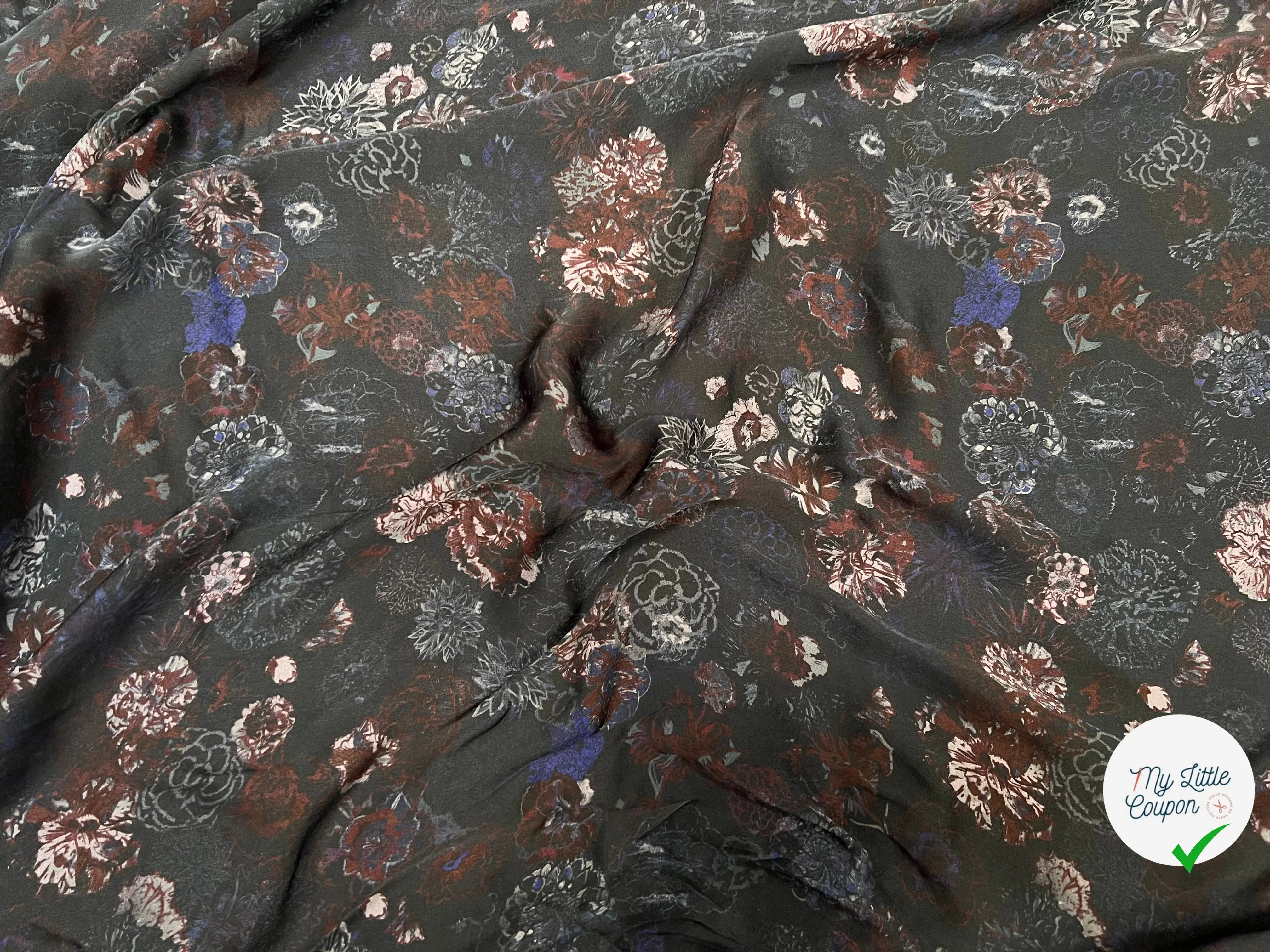 CRÊPE DE SOIE À MOTIFS FLORAL - My Little Coupon
