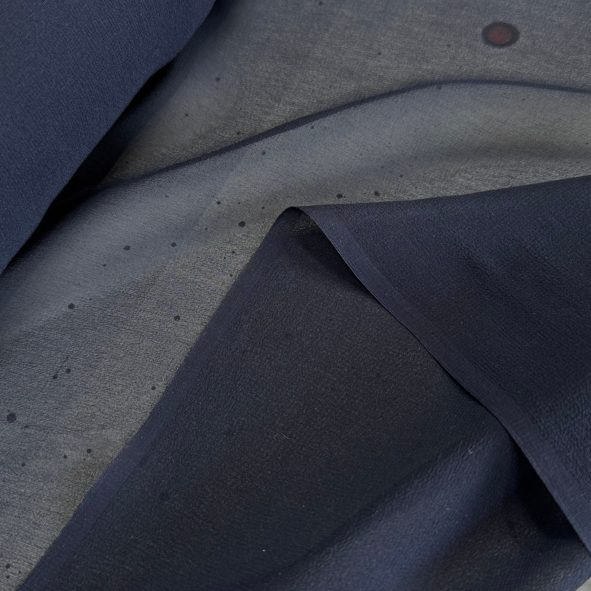 CREPE DE SOIE DOUBLE GEORGETTE FLUIDE BLEU NUIT - My Little Coupon