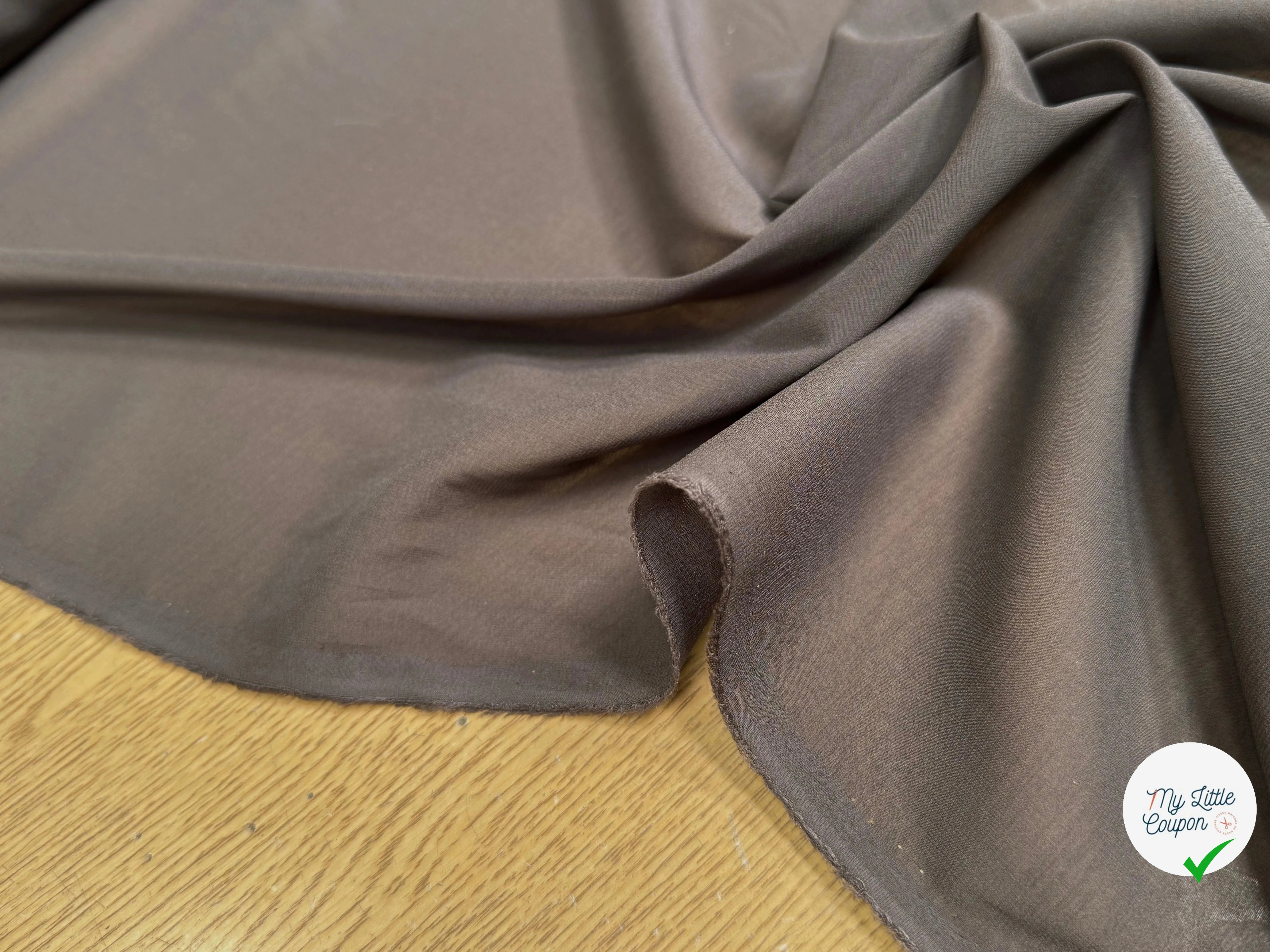 CREPE DE SOIE LAIZE 100 MARRON - My Little Coupon