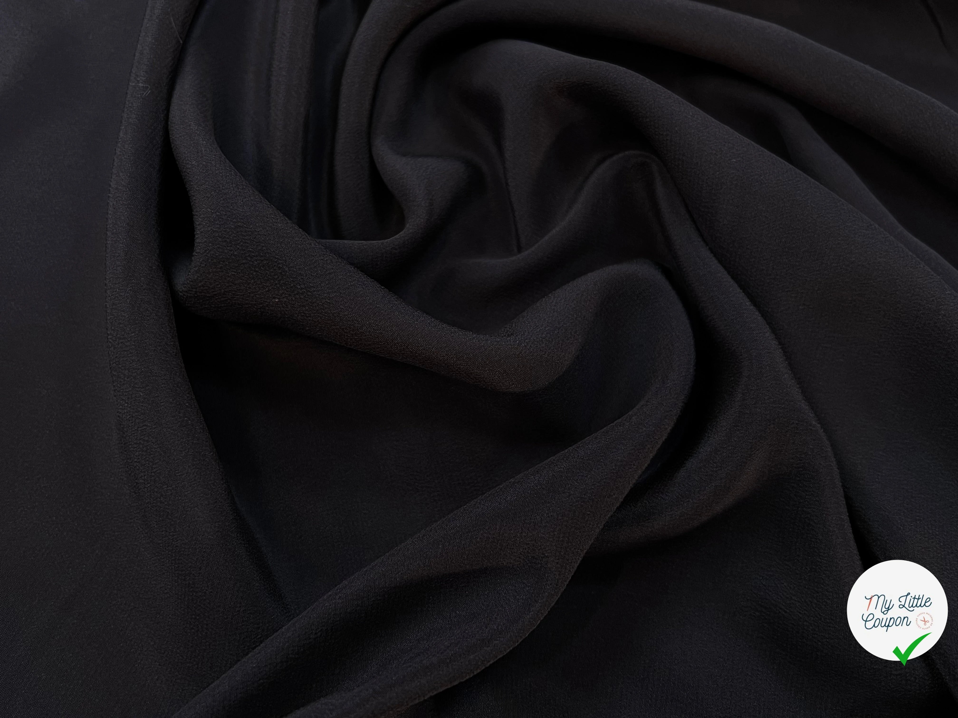 CRÈPE DE SOIE MARRON FONCÉ 100% SOIE 140CM - My Little Coupon