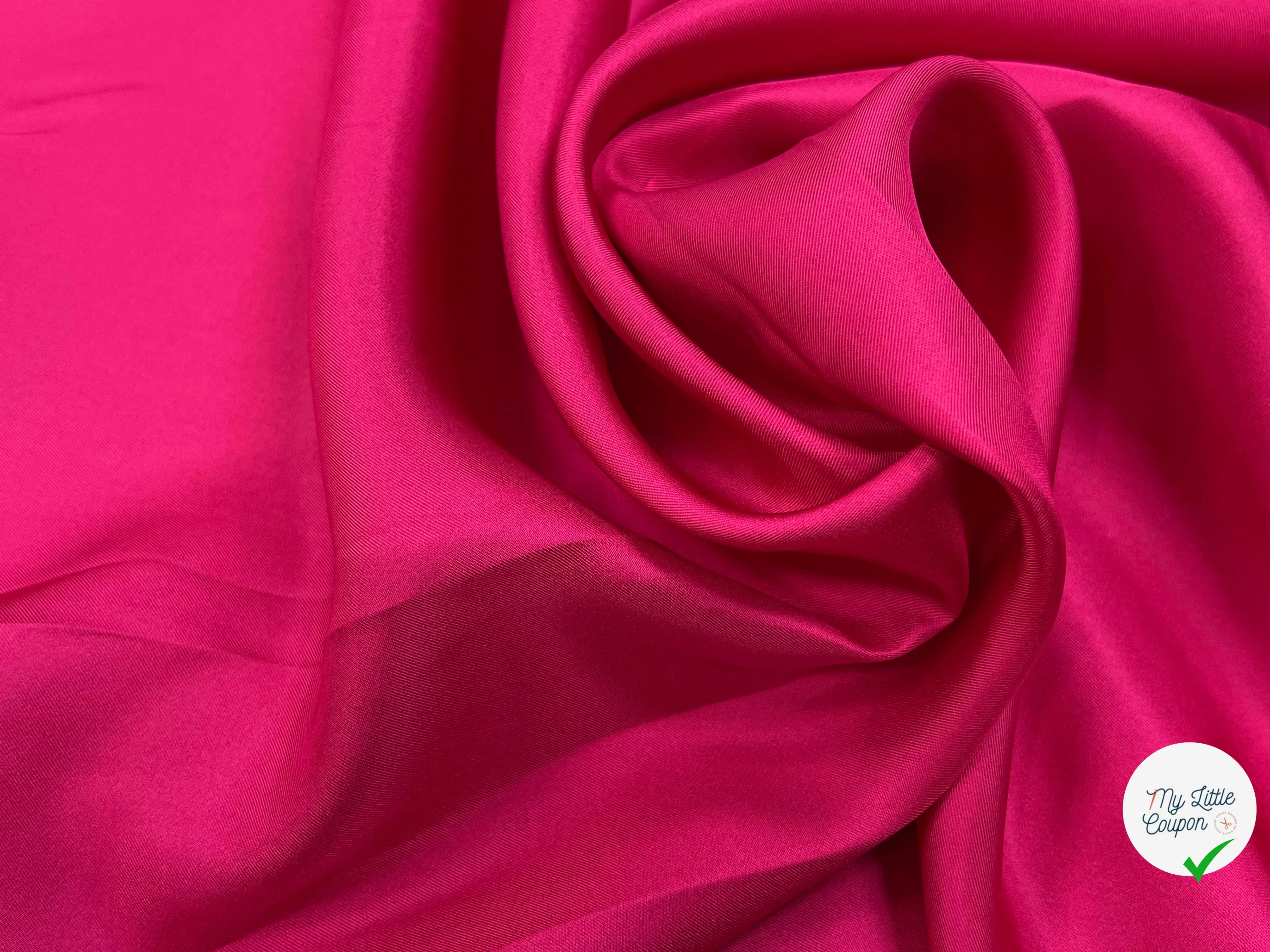 CREPE DE SOIE ROSE 100% SOIE 140CM - My Little Coupon