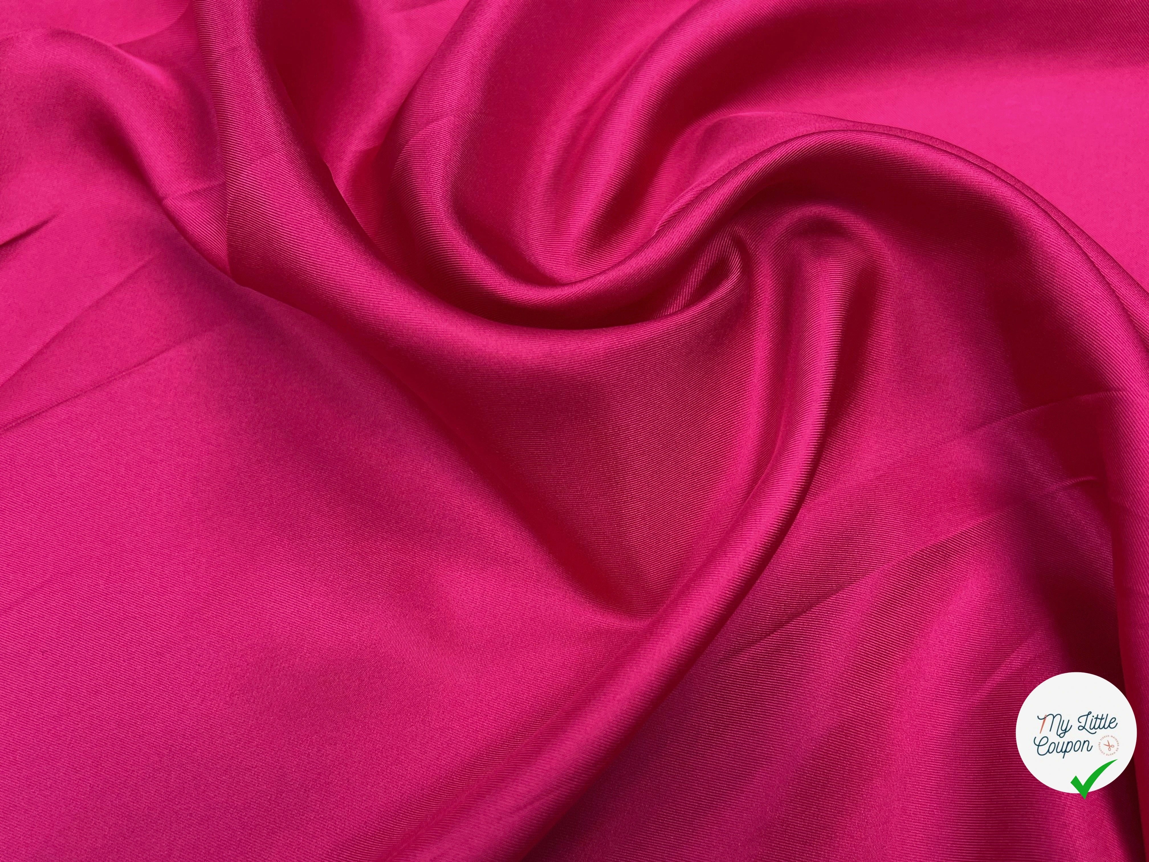 CREPE DE SOIE ROSE 100% SOIE 140CM - My Little Coupon
