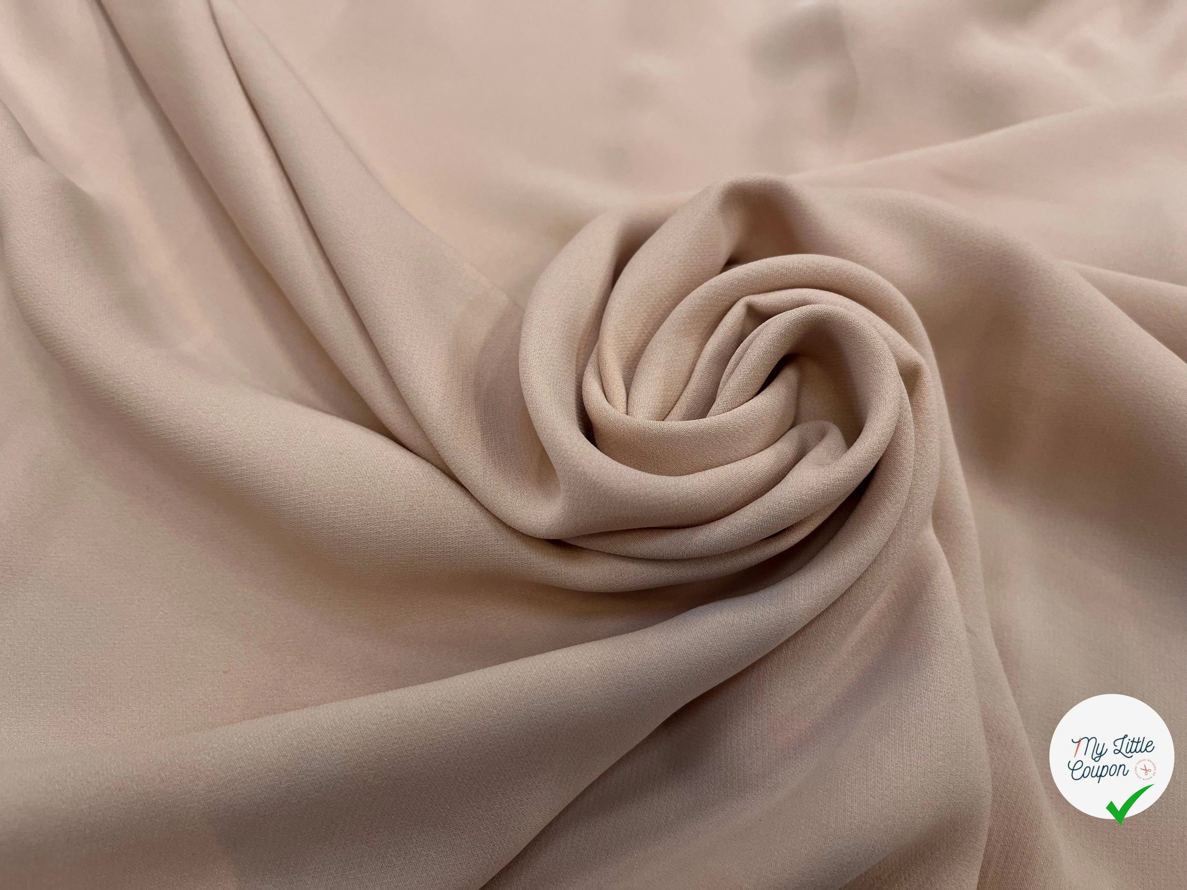 CREPE DE SOIE ROSE CHAIRE STRETCH ROSE - My Little Coupon