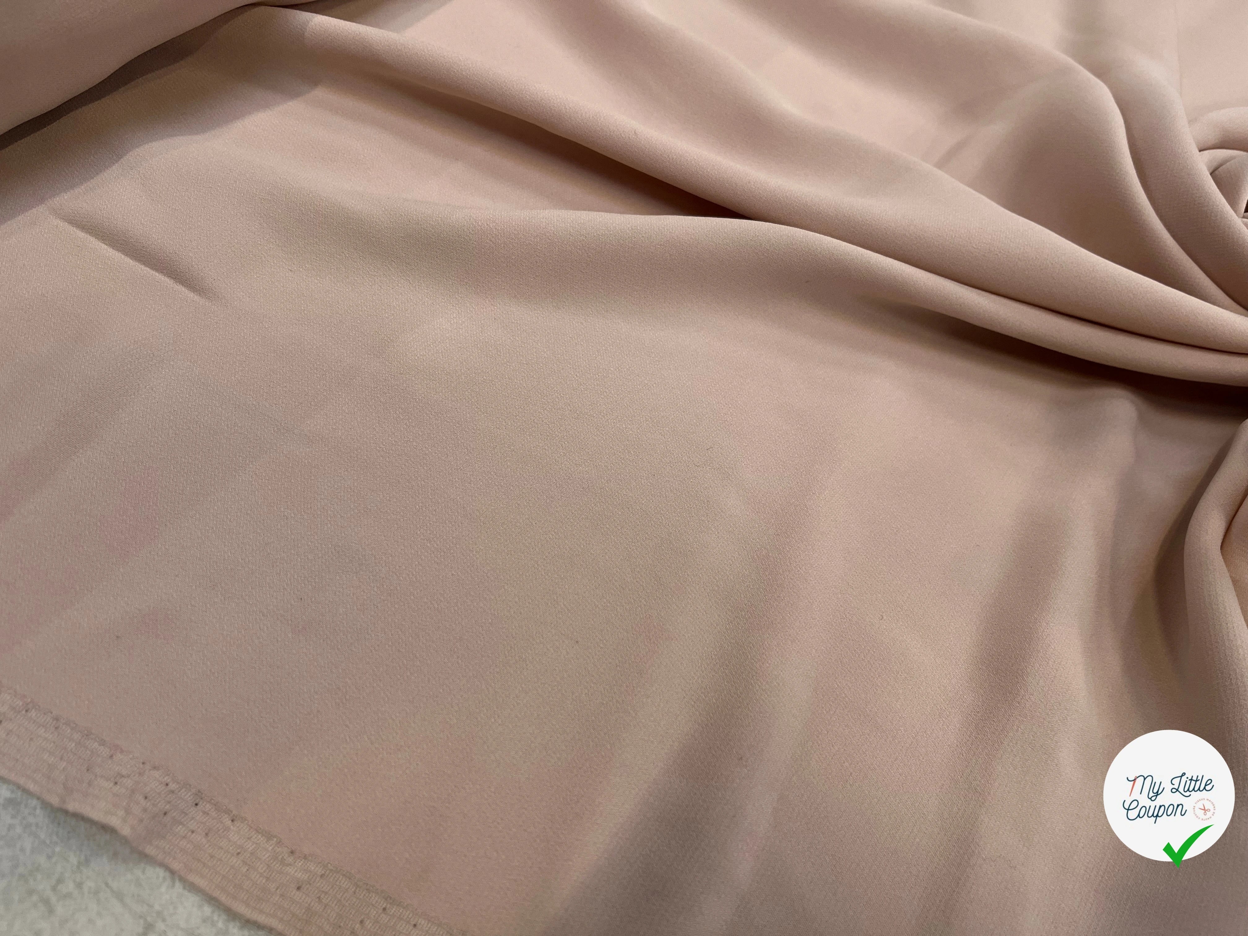CREPE DE SOIE ROSE CHAIRE STRETCH ROSE - My Little Coupon