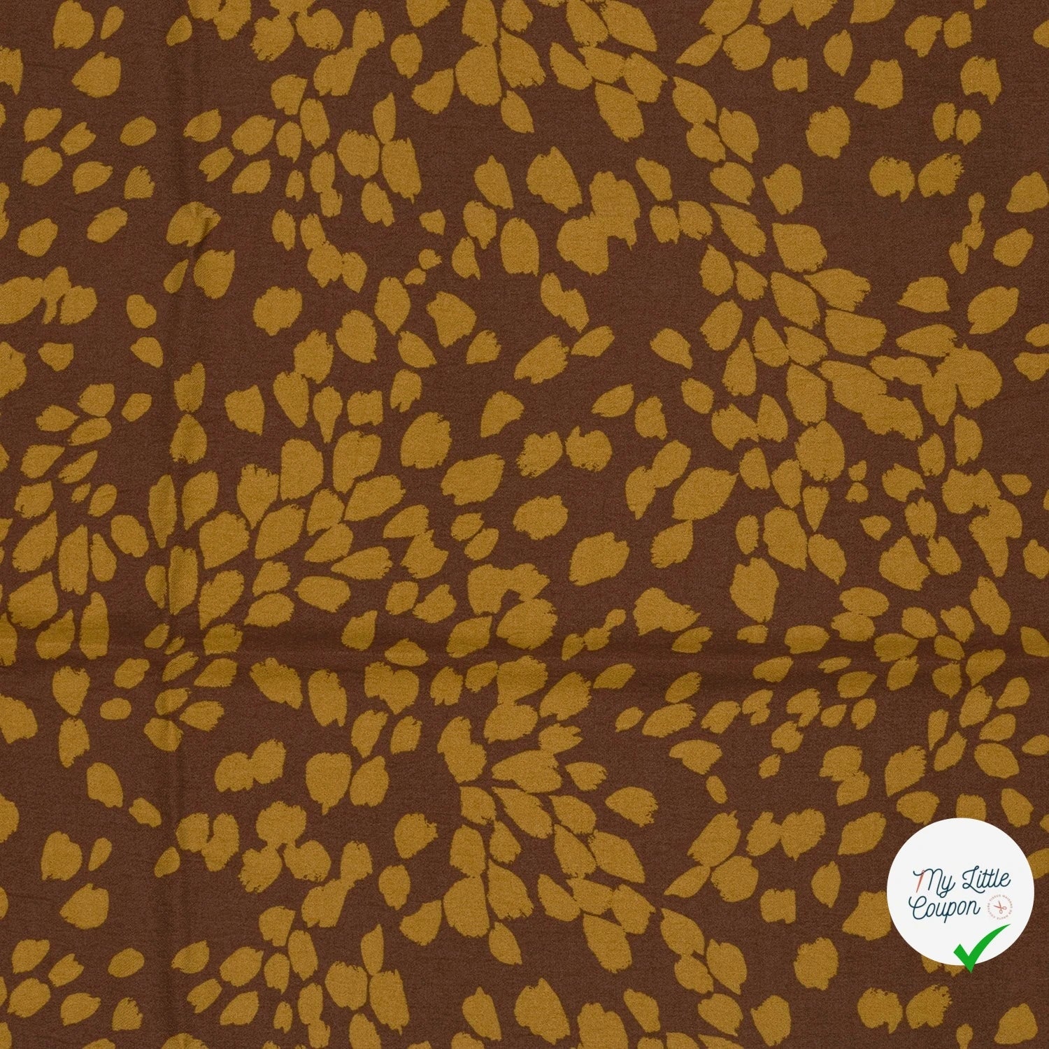 Crêpe de viscose abstrait ocre