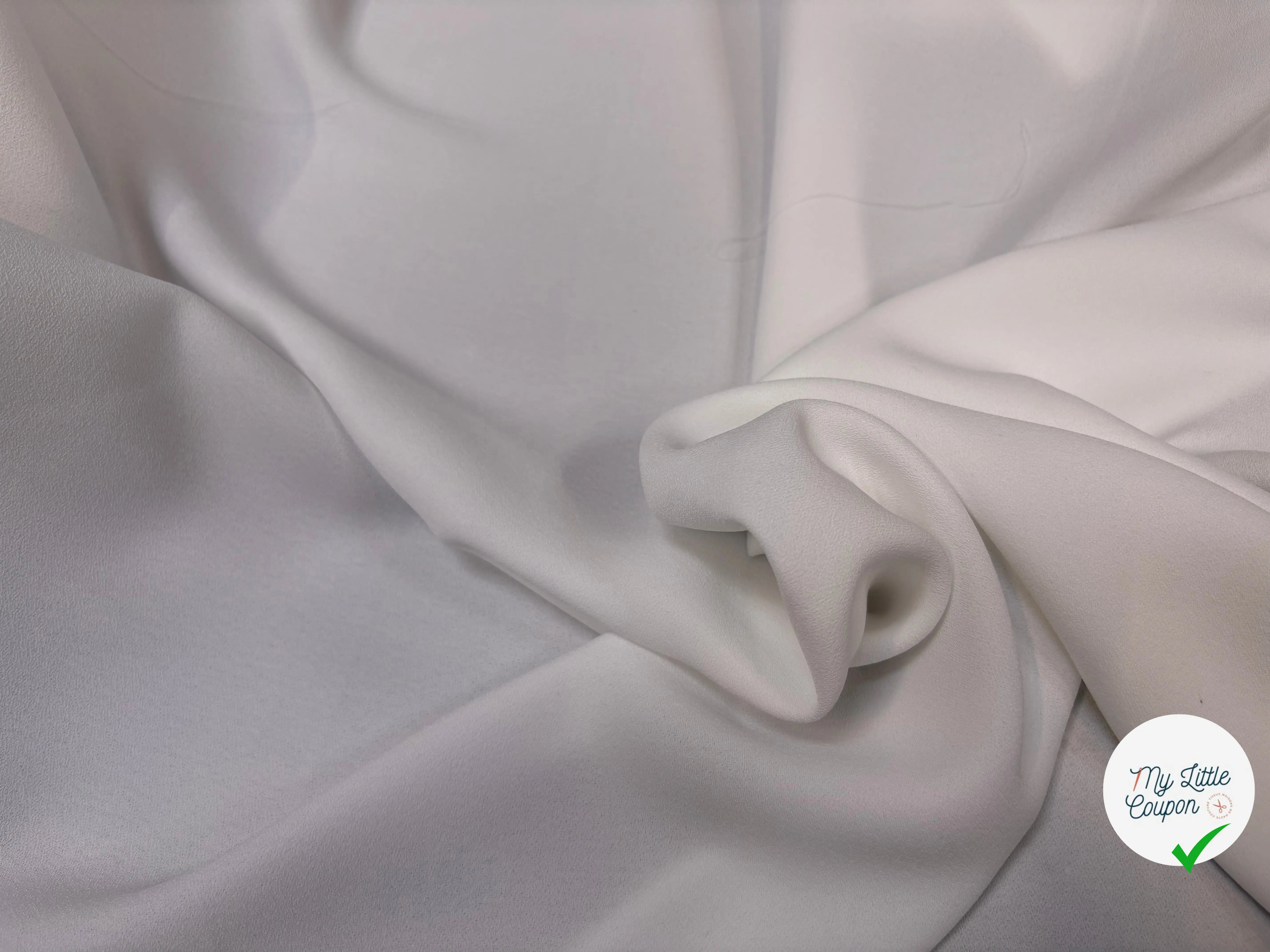 CRÊPE ENVERS SATIN BLANC OPTIQUE - My Little Coupon