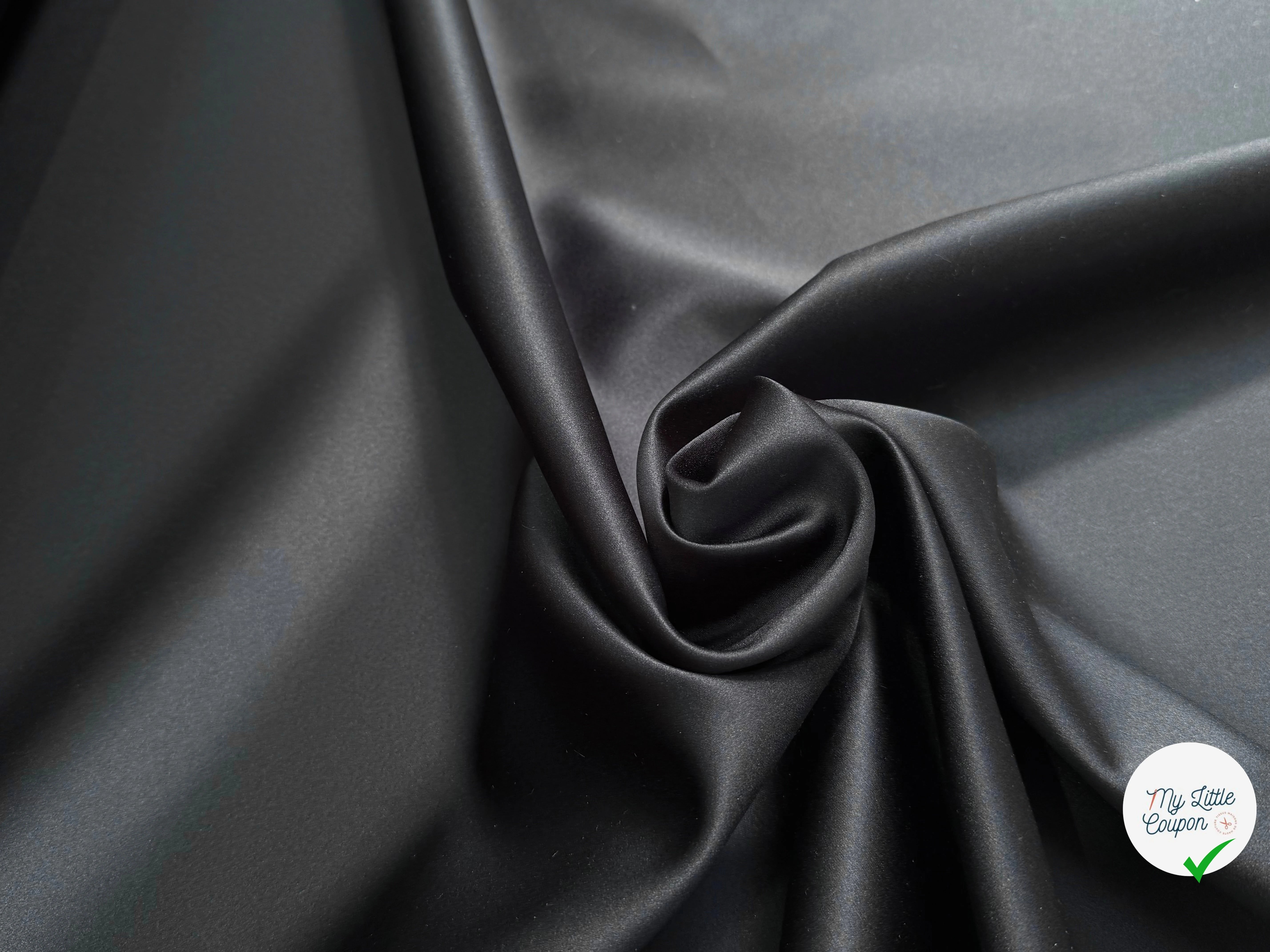 CREPE ENVERS SATIN CONTRECOLLÉ NOIR BELLE TENUE - My Little Coupon