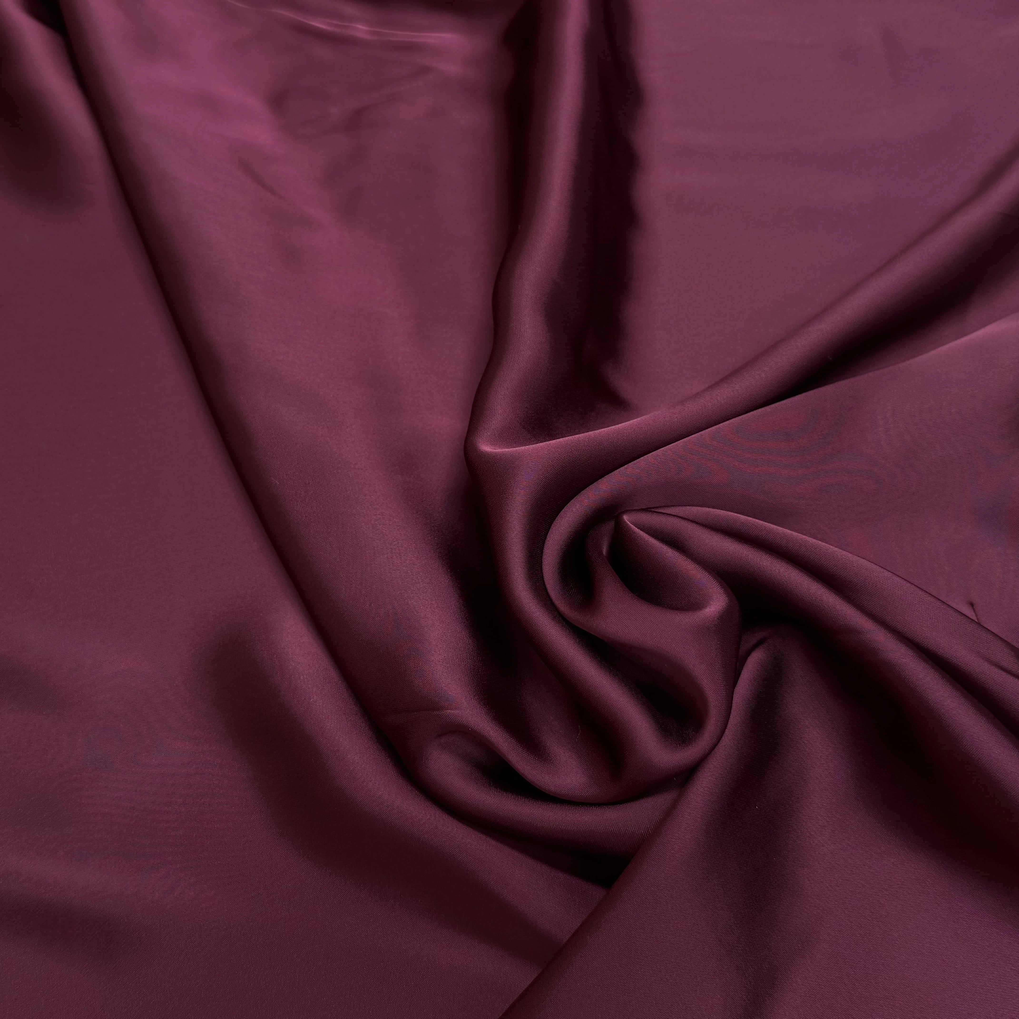 CREPE ENVERS SATIN FVISCOSE LUIDE BORDEAUX - My Little Coupon