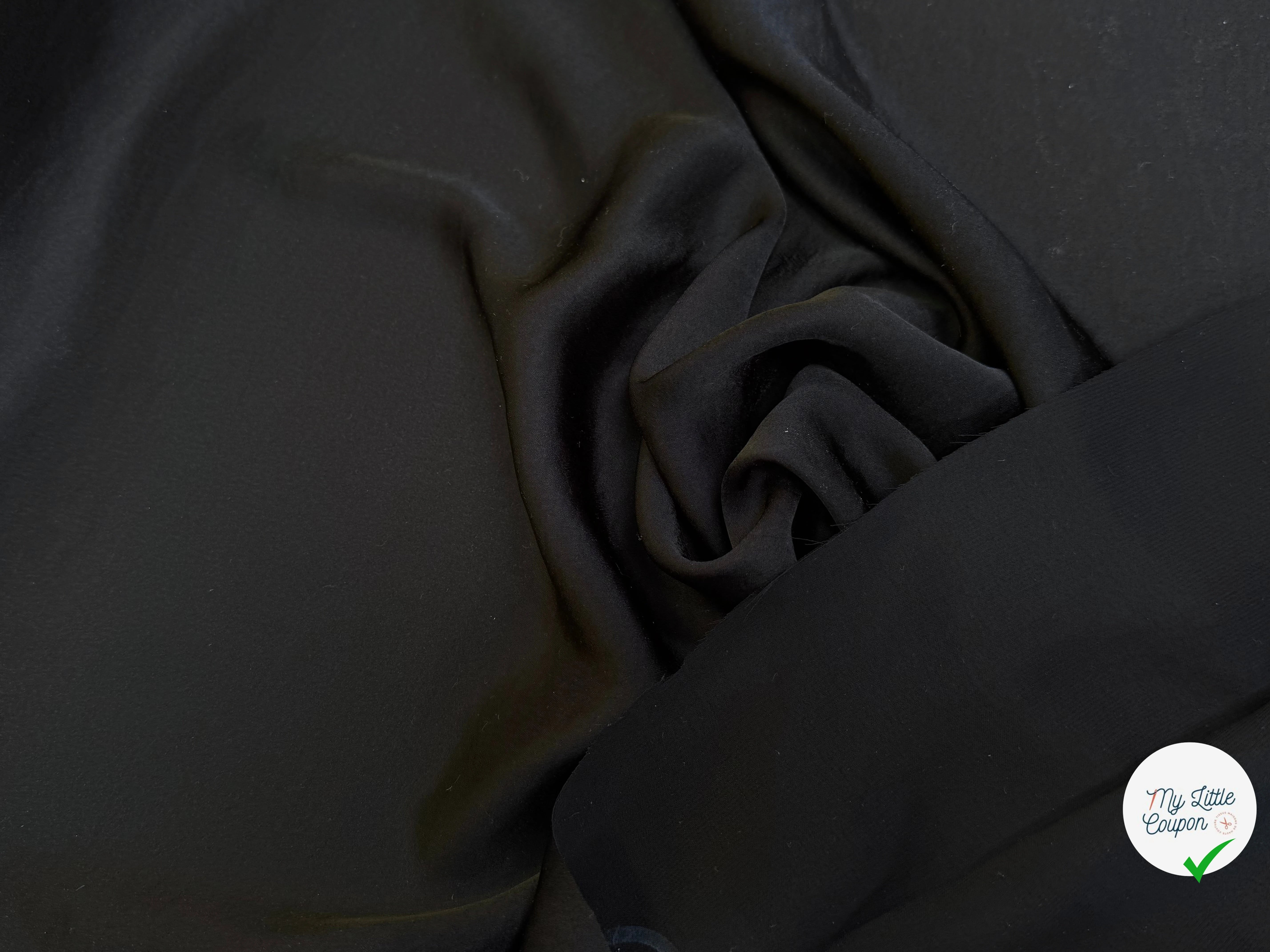 CREPE ENVERS SATIN SUPER FLUIDE NOIR 160 - My Little Coupon