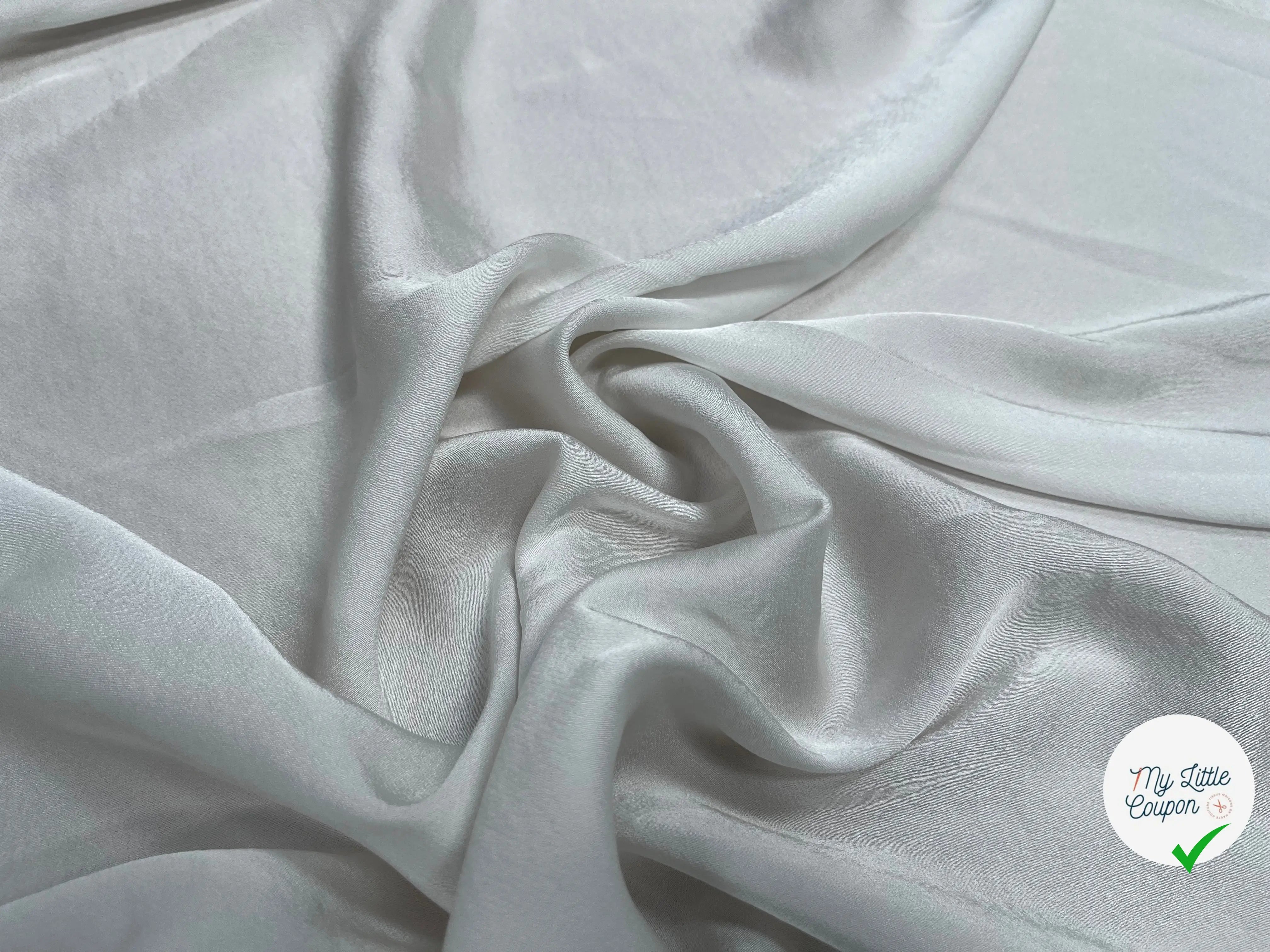 CRÊPE ENVERS SATIN UNI BLANC - My Little Coupon